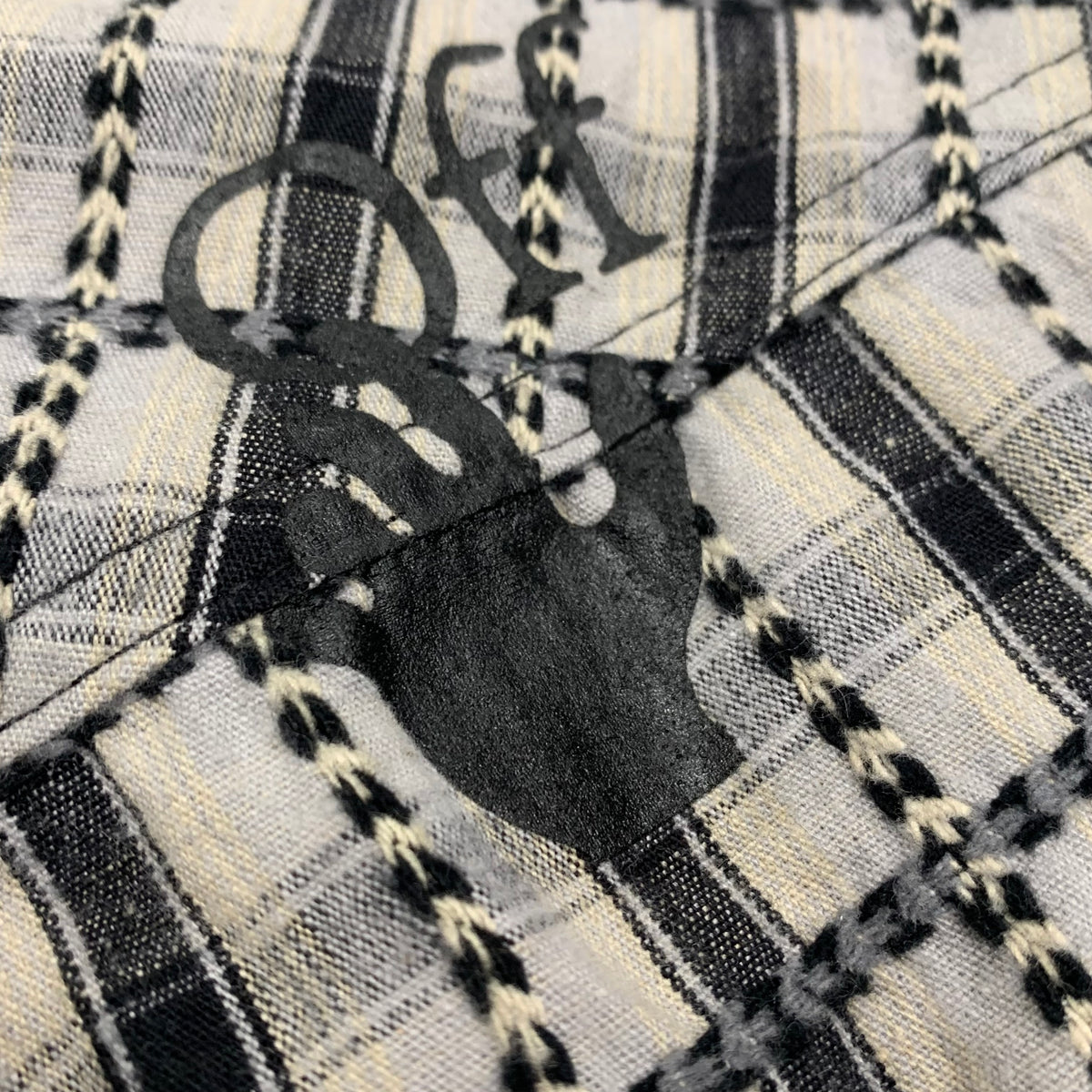 Off White Small Shirt Flannel Check Grey Top Virgil Abloh