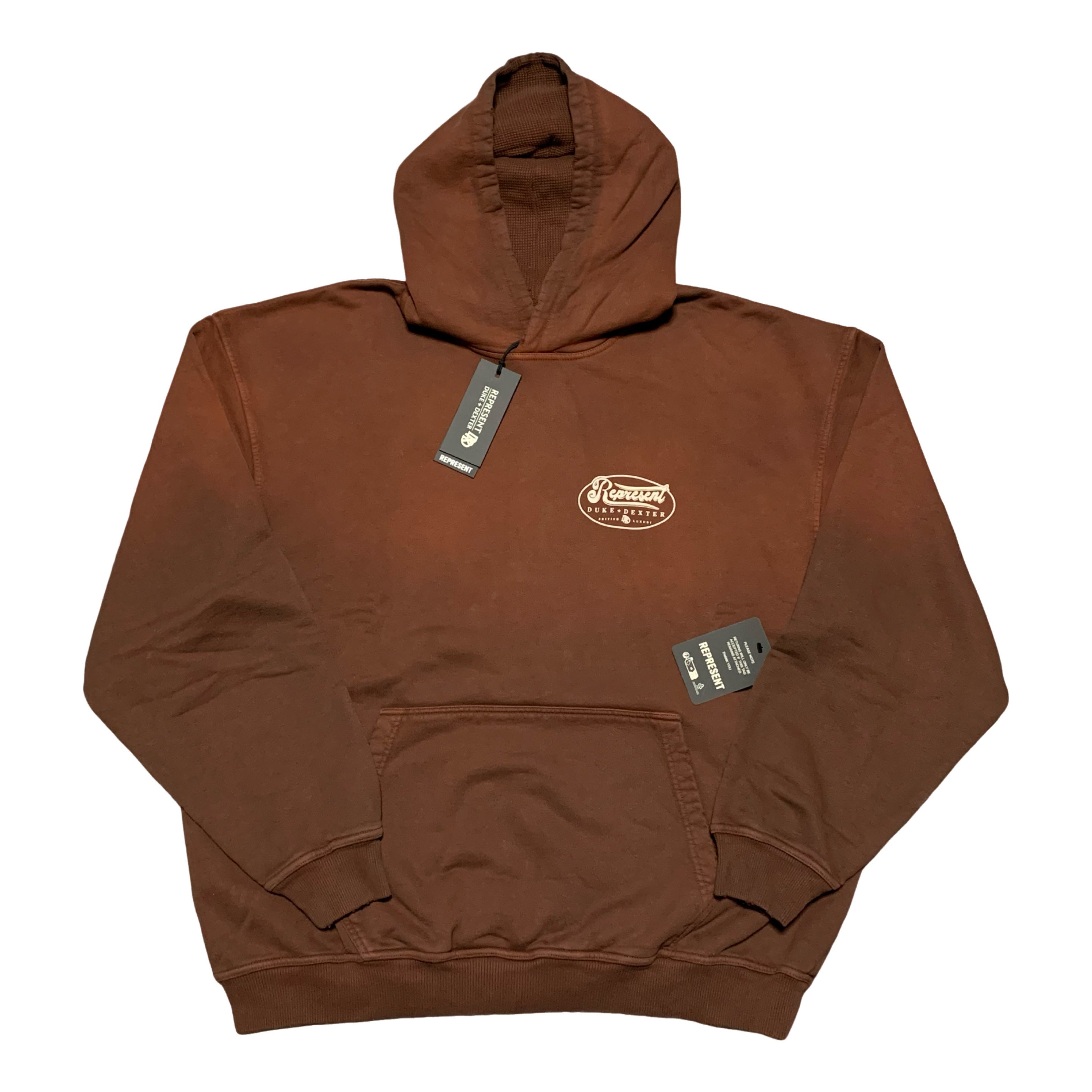 Represent Duke + Dexter XL Rust Luxury Hoodie (RRP £180)
