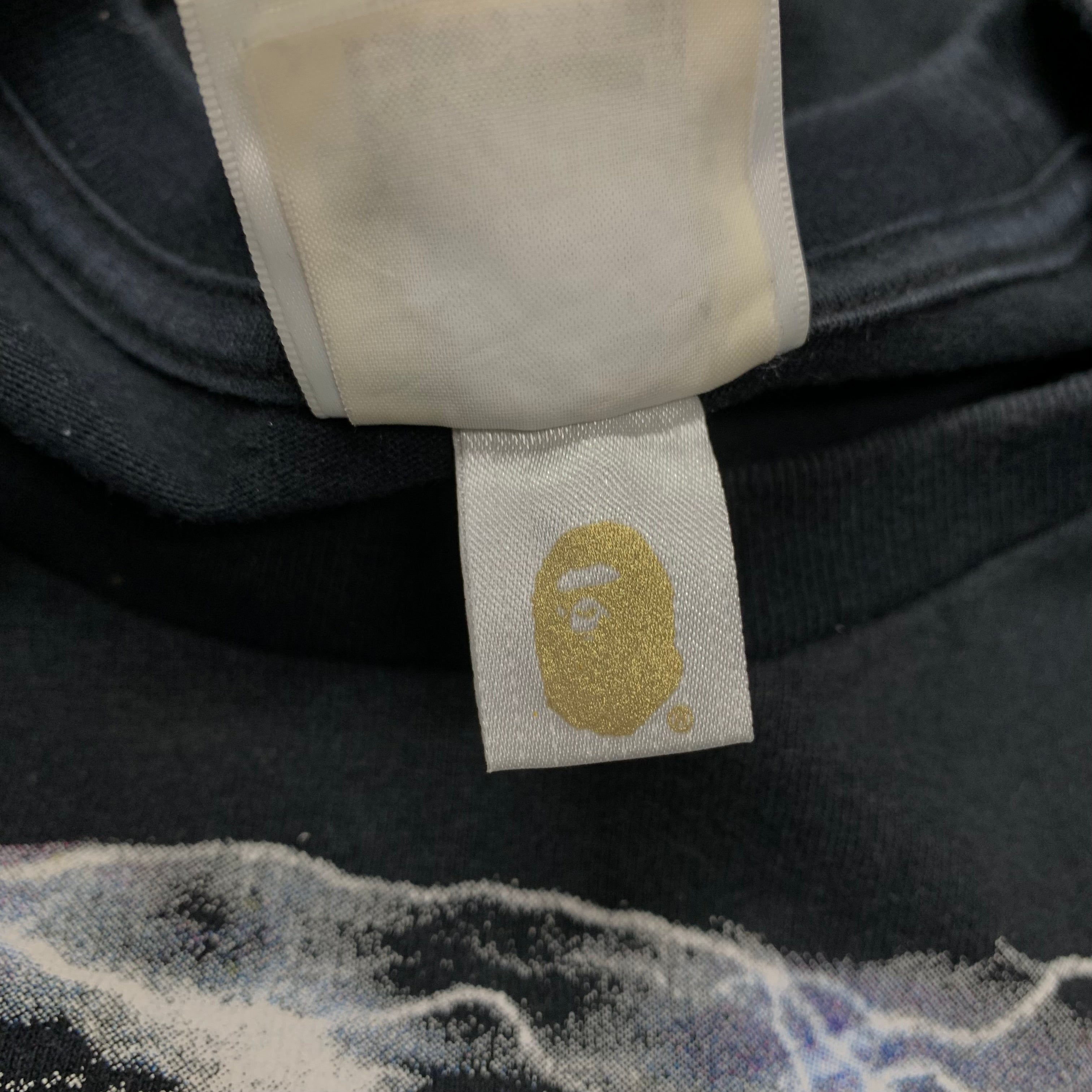 Bape XL Tee Metal Ape Head Black T-Shirt A Bathing Ape