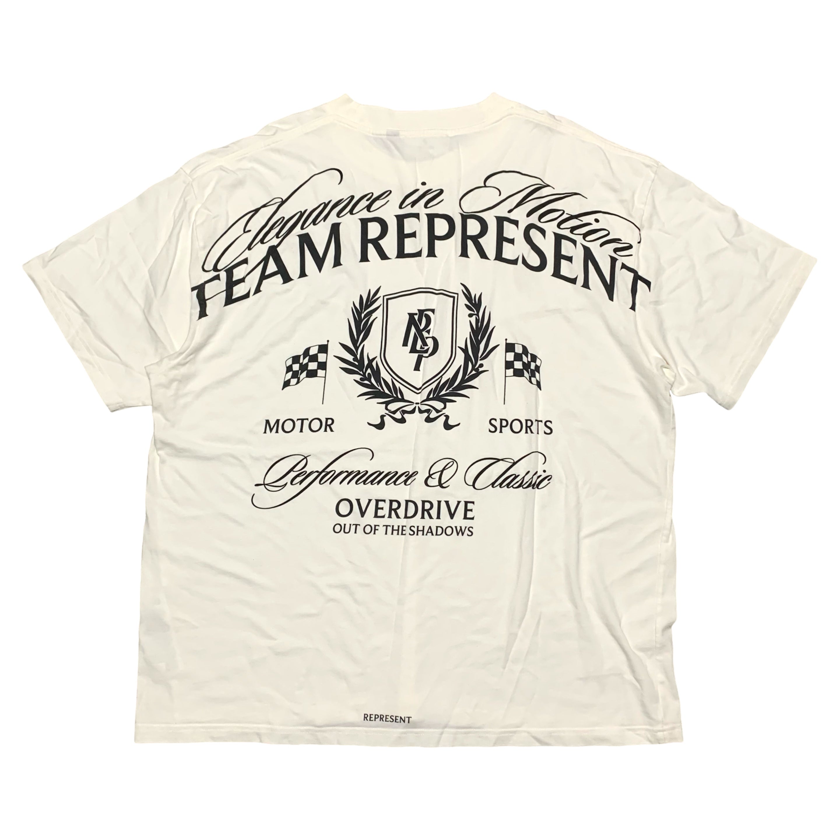 Represent XXL Crest Flat White Tee