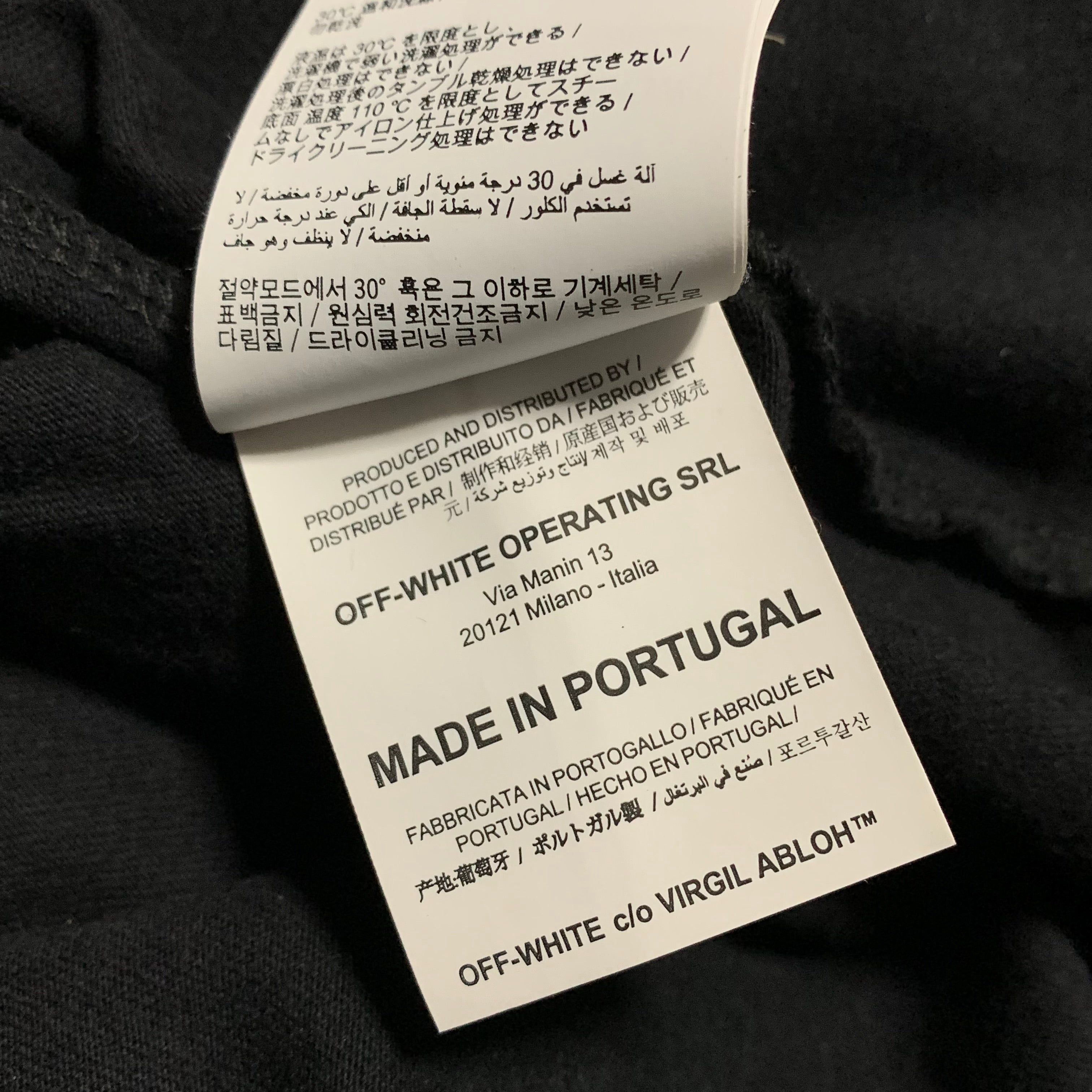 Represent Small Rationalism Black Tee Virgil Abloh