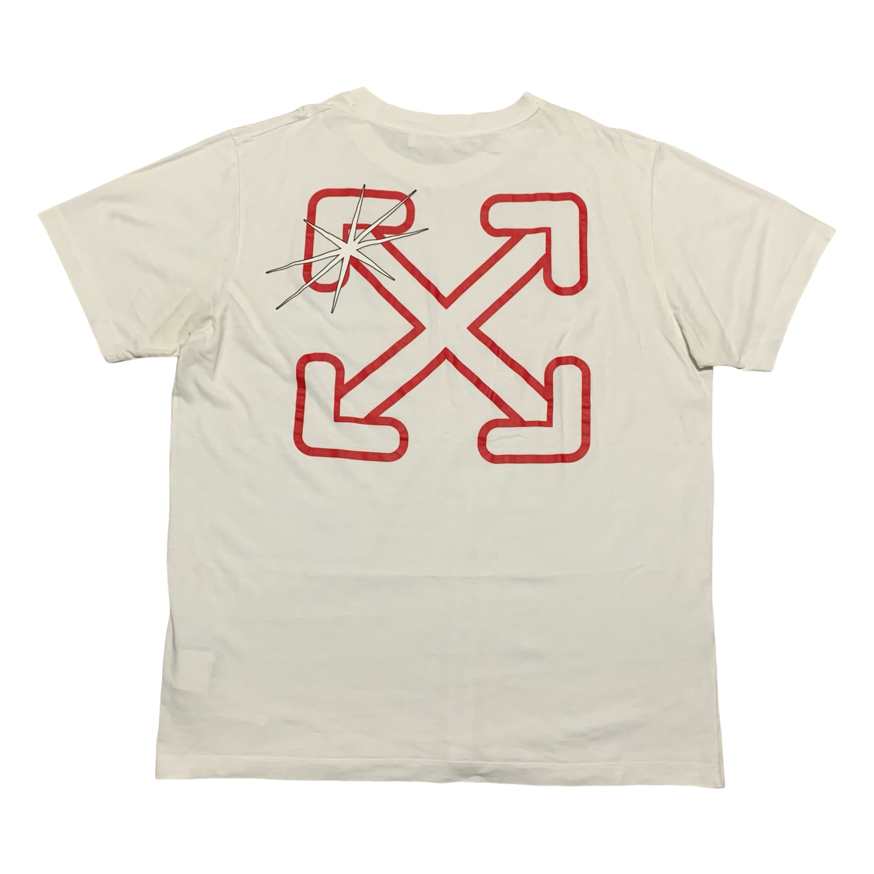 Off White XL Starred Arrows White Tee Virgil Abloh