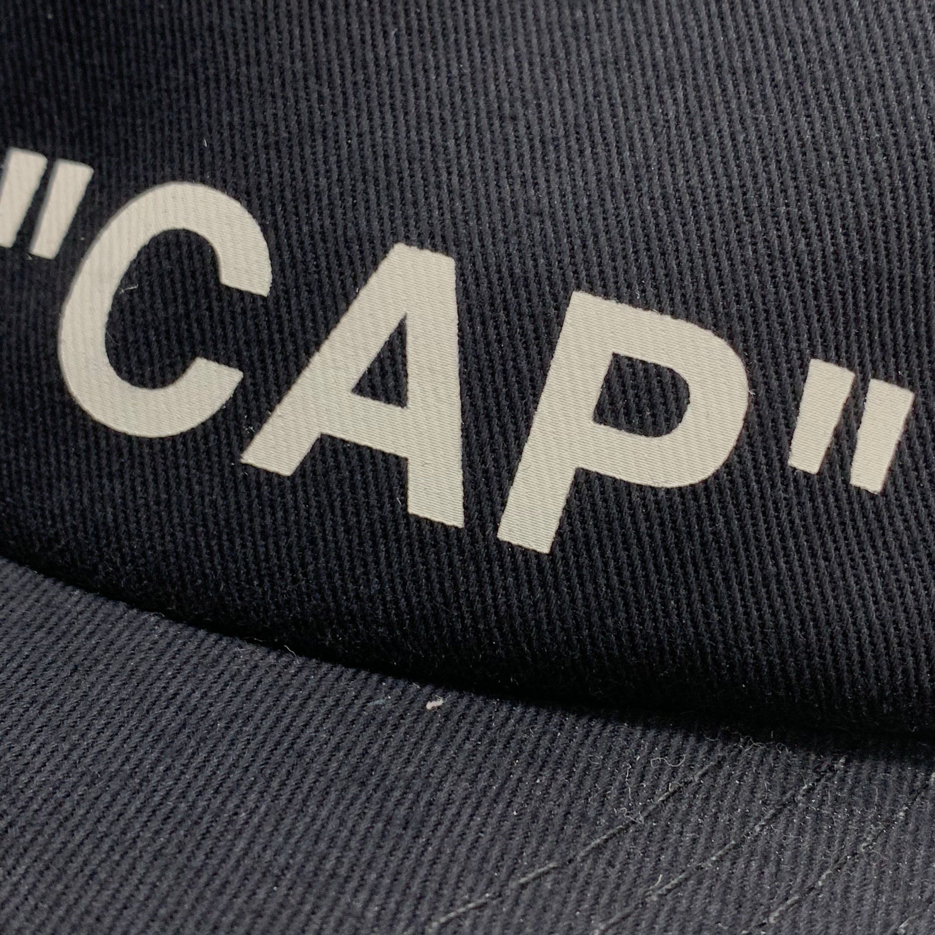 Off White Hat 'Cap' Black Baseball Cap Virgil Abloh