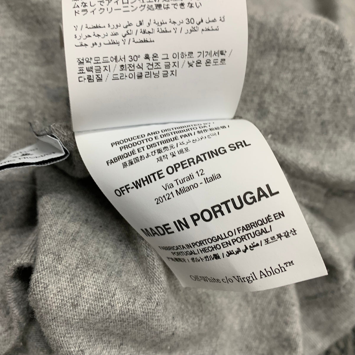 Off White Medium Tee Degrade Arrows Grey T-Shirt Virgil Abloh