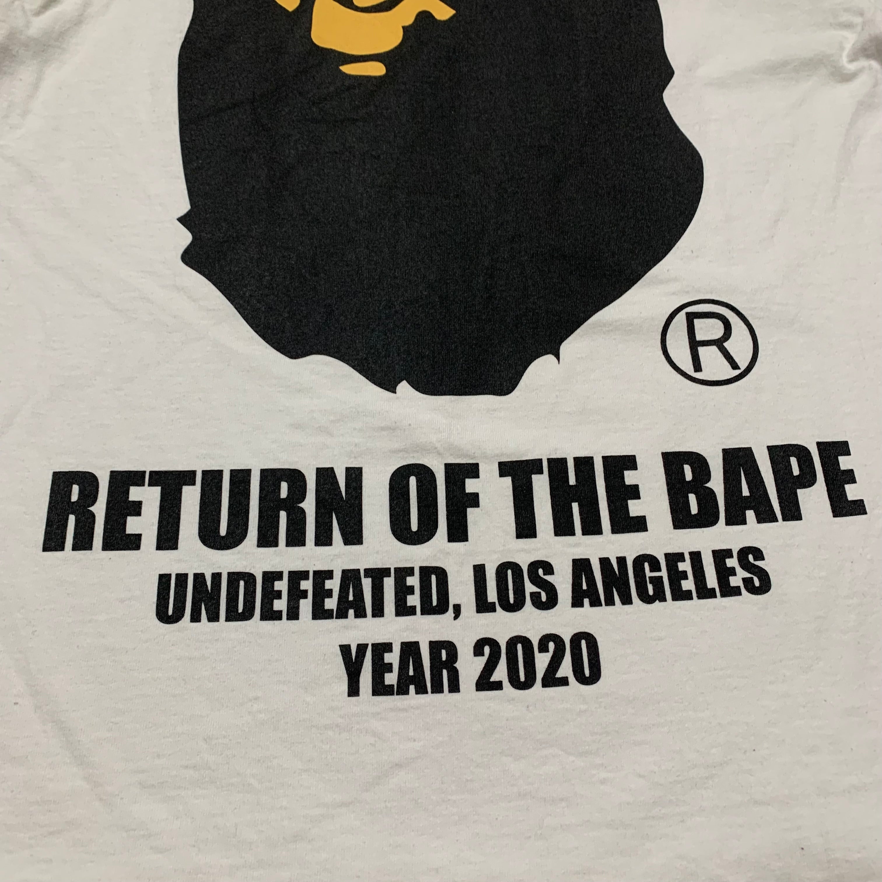 Bape x Undefeated Medium White Tee A Bathing Ape LA 2020