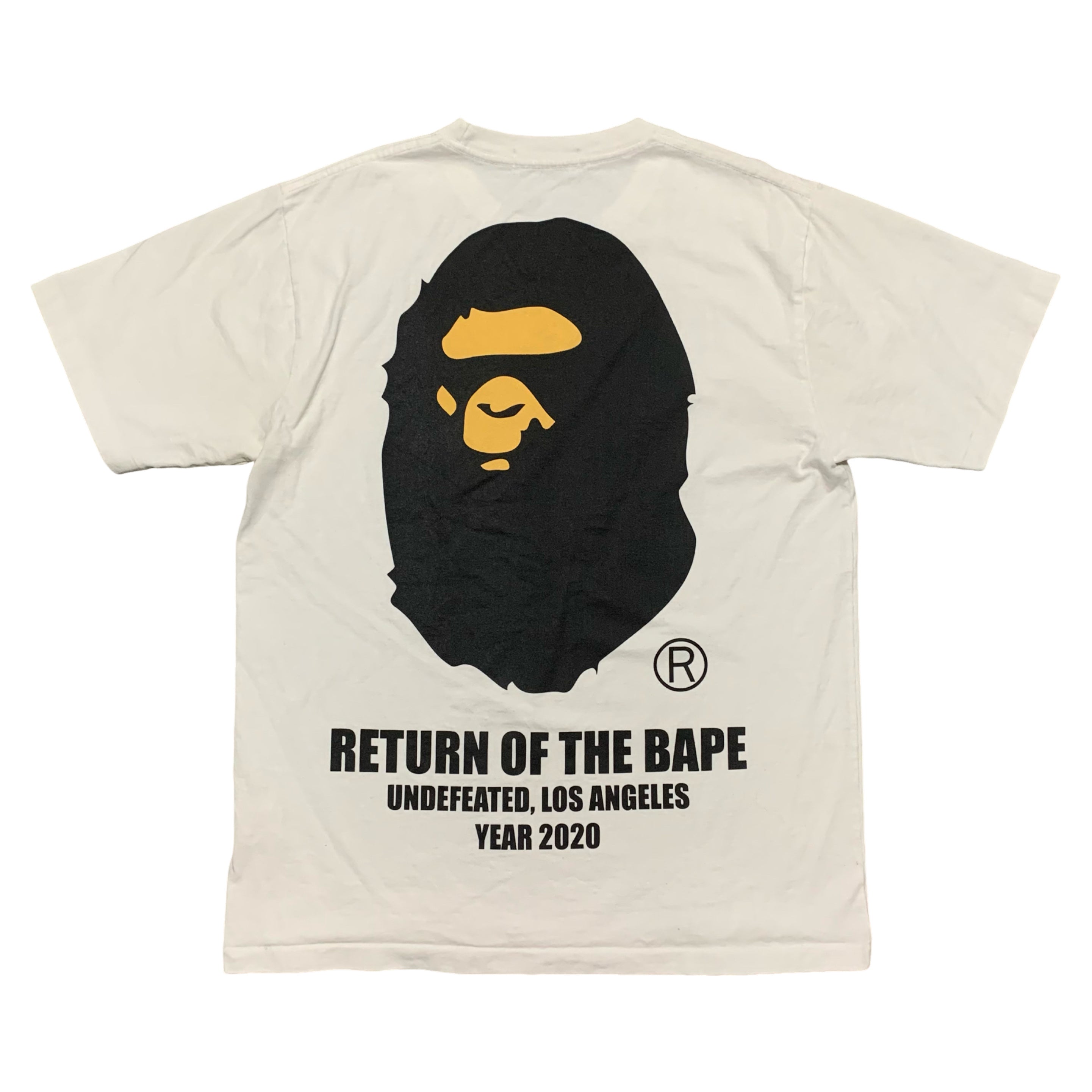 Bape x Undefeated Medium White Tee A Bathing Ape LA 2020