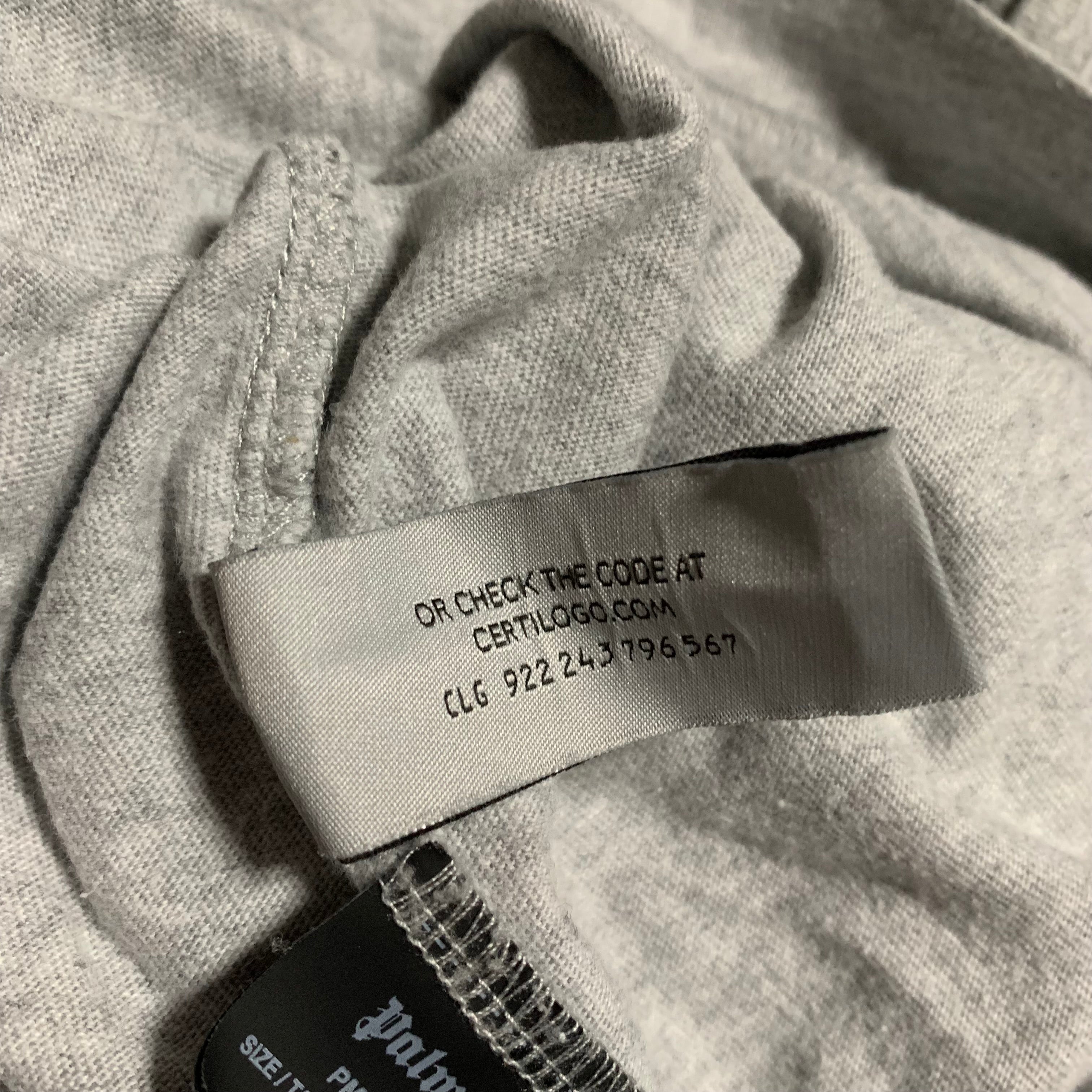 Palm Angels Small Classic Logo Grey Tee