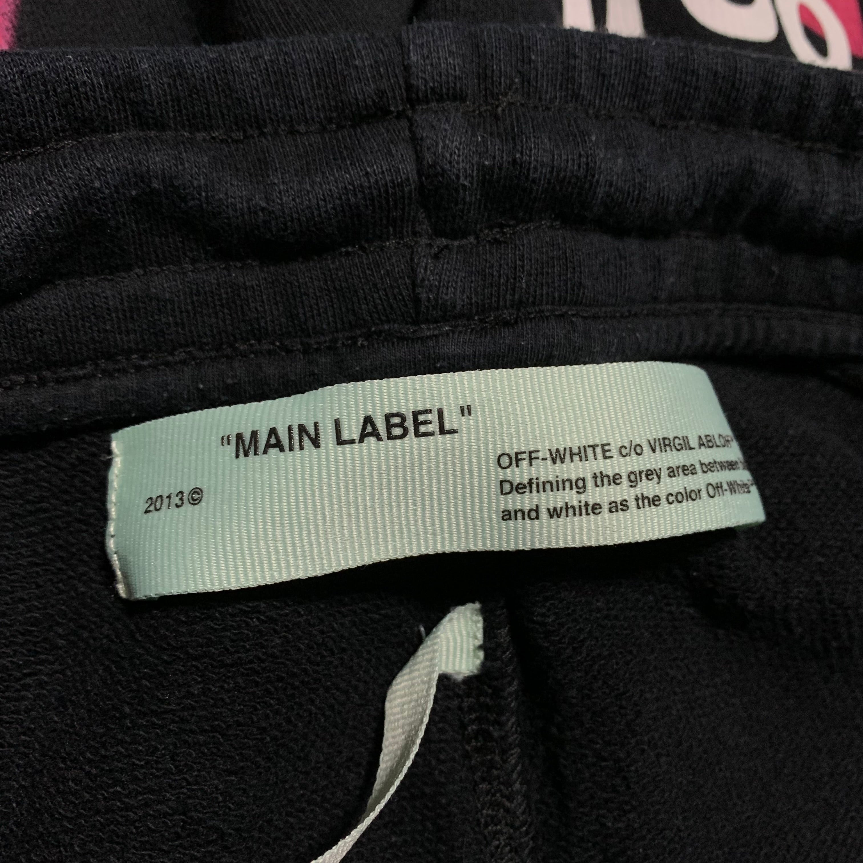 Off White Small Shorts Impressionism Black Sweatpants Bottoms Virgil Abloh