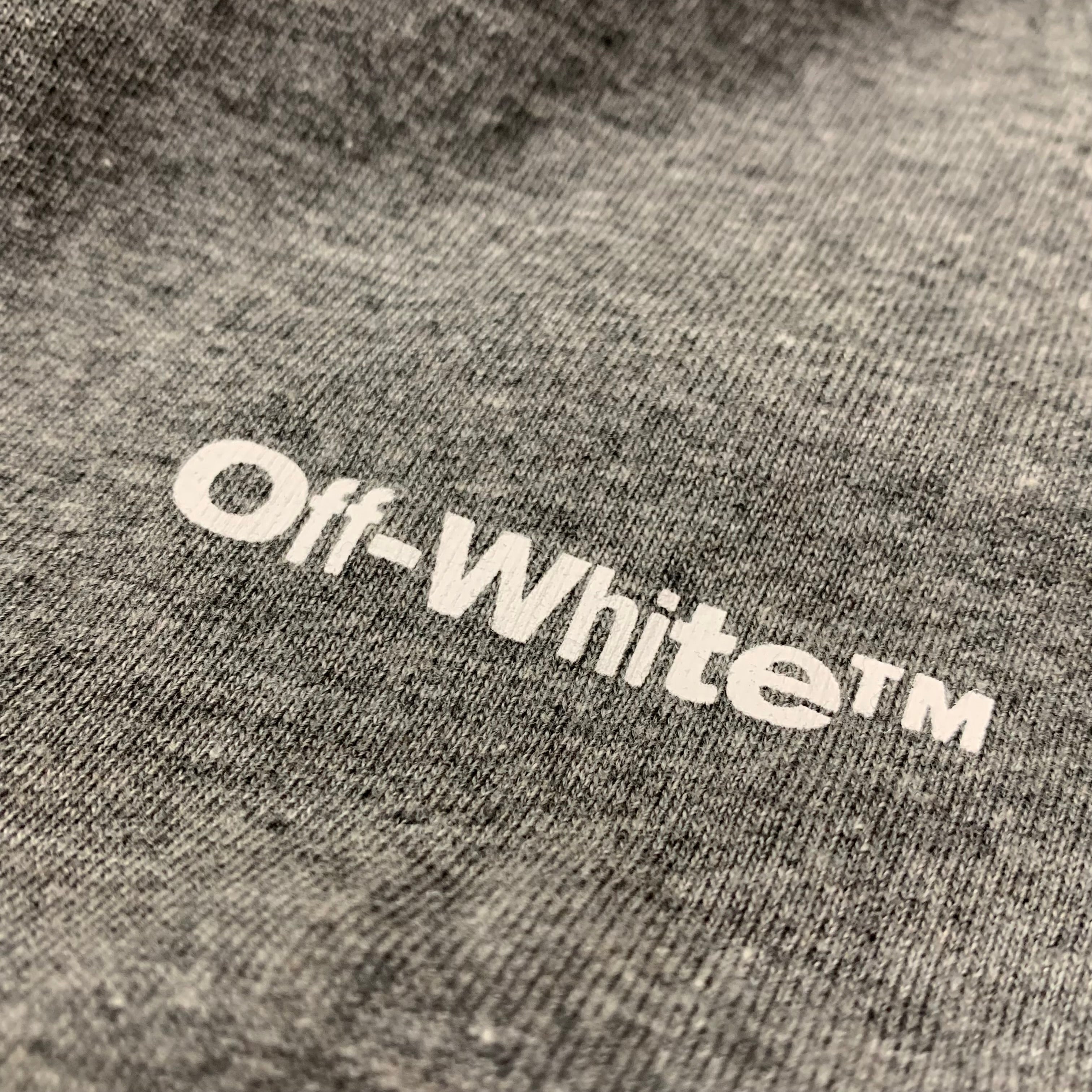 Off White Medium Tee Diag Outline Grey T-Shirt Virgil Abloh