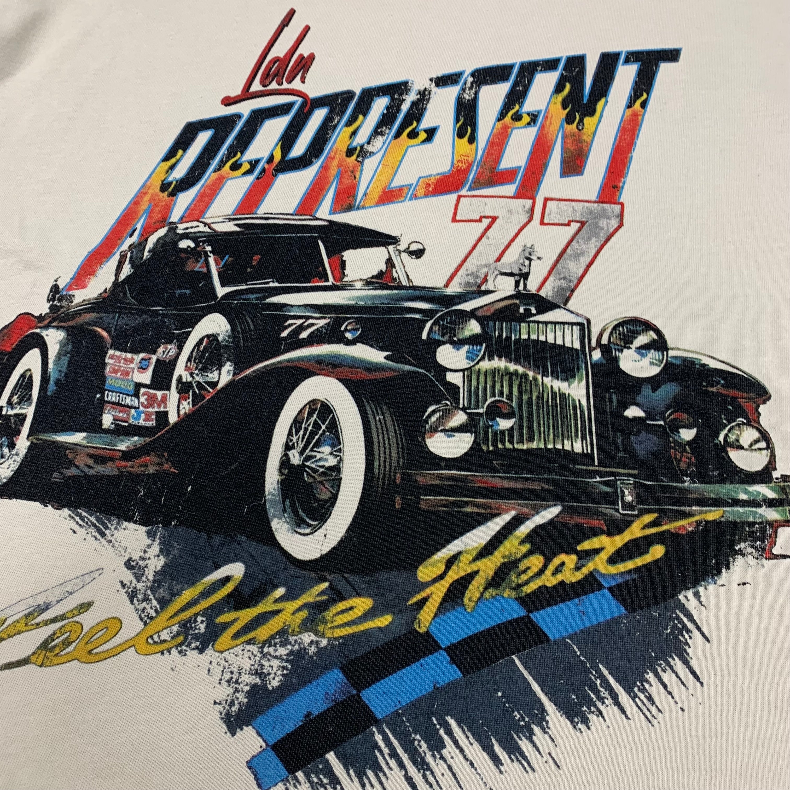 Represent XXL Car Graphic Vintage White T-Shirt