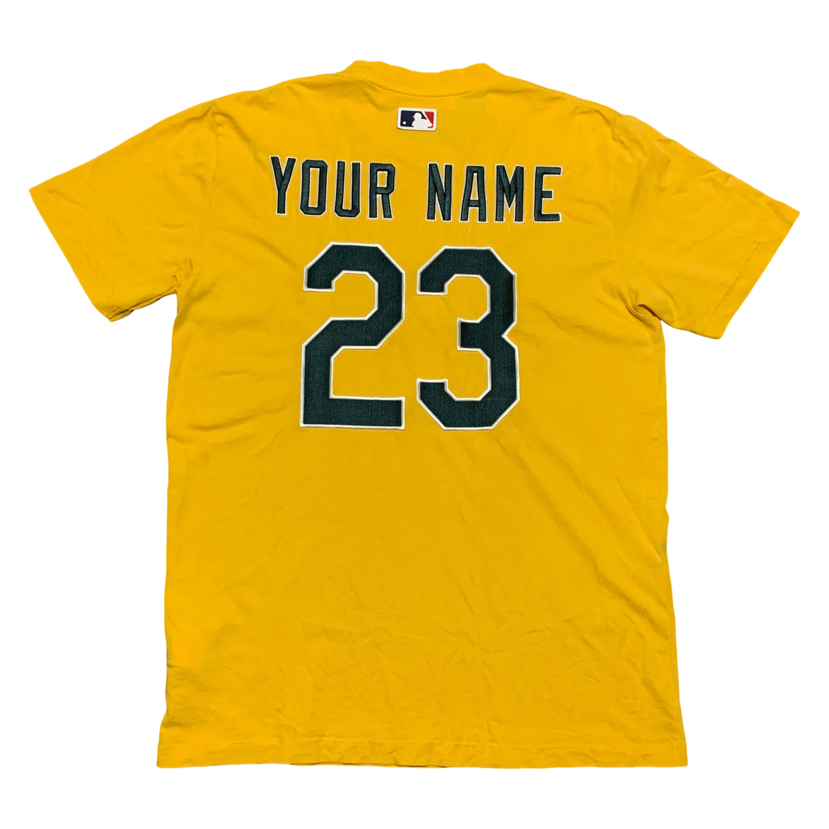Off White Large MLB Oakland Athletics Yellow Tee Virgil Abloh