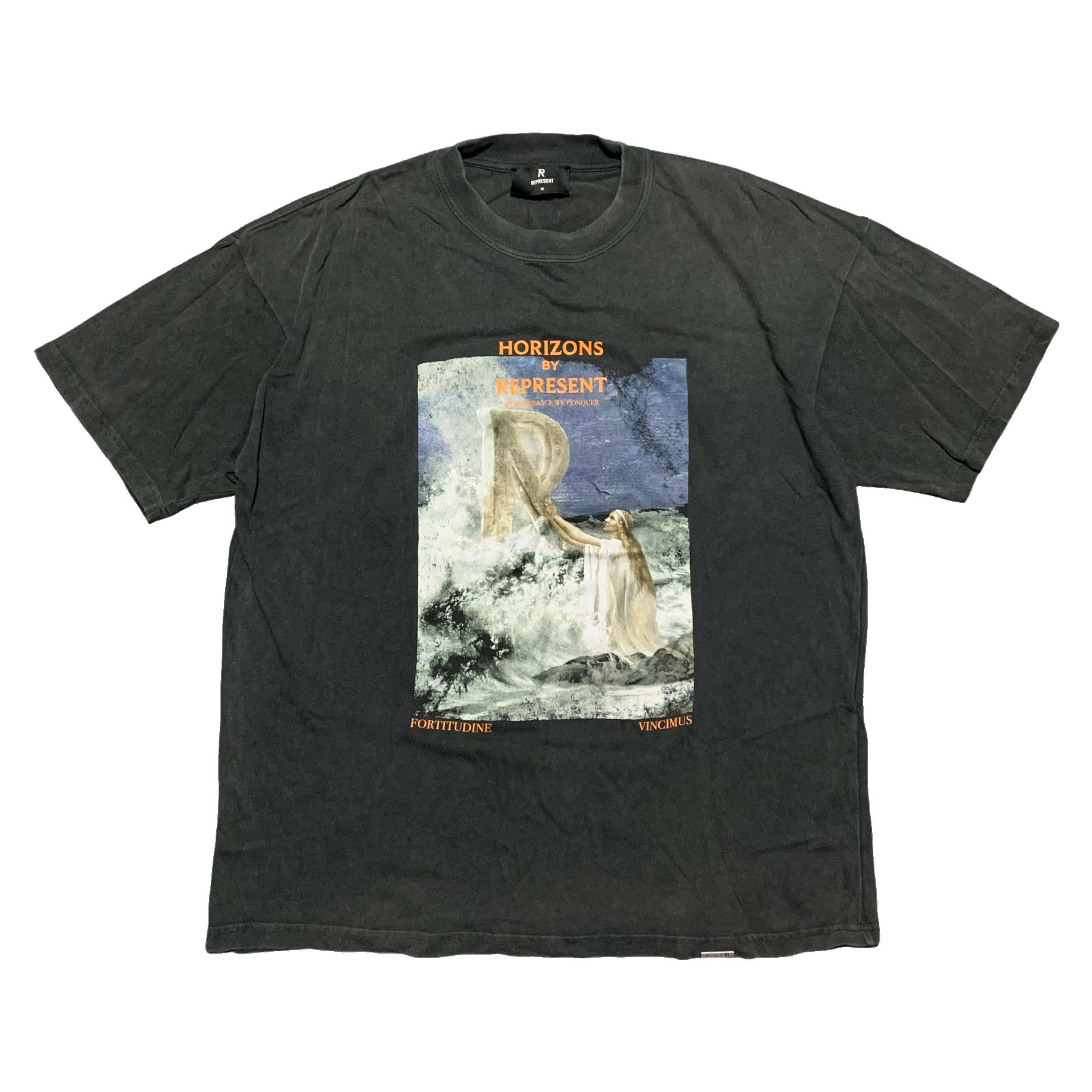 Represent Medium Horizons Aged Black Tee