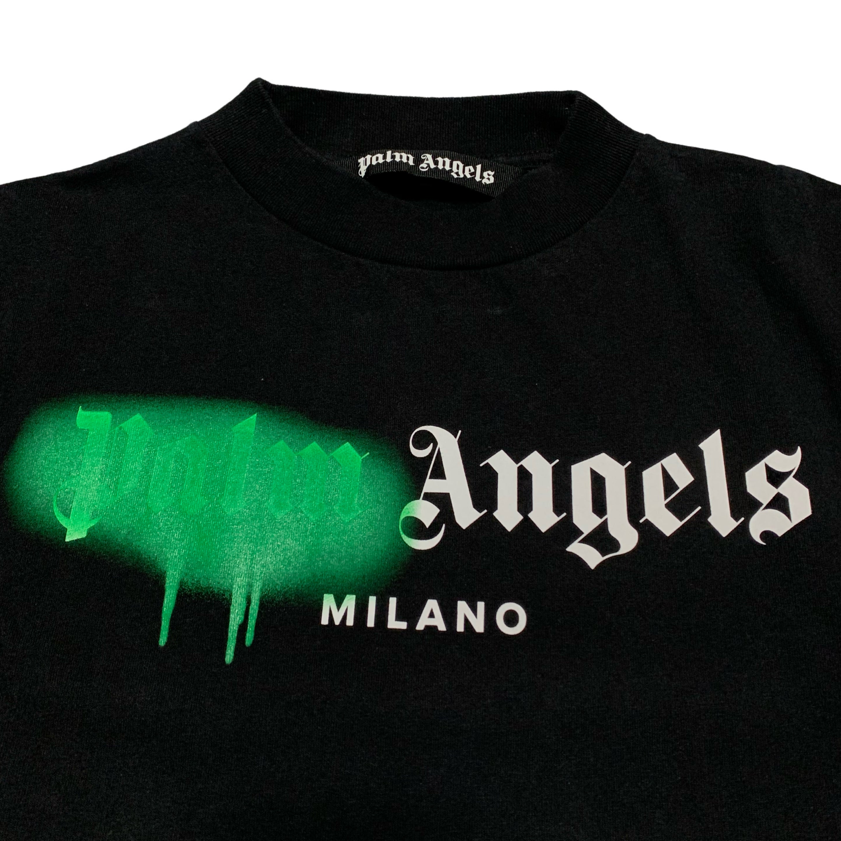 Palm Angels Small Sprayed Milano Black Tee