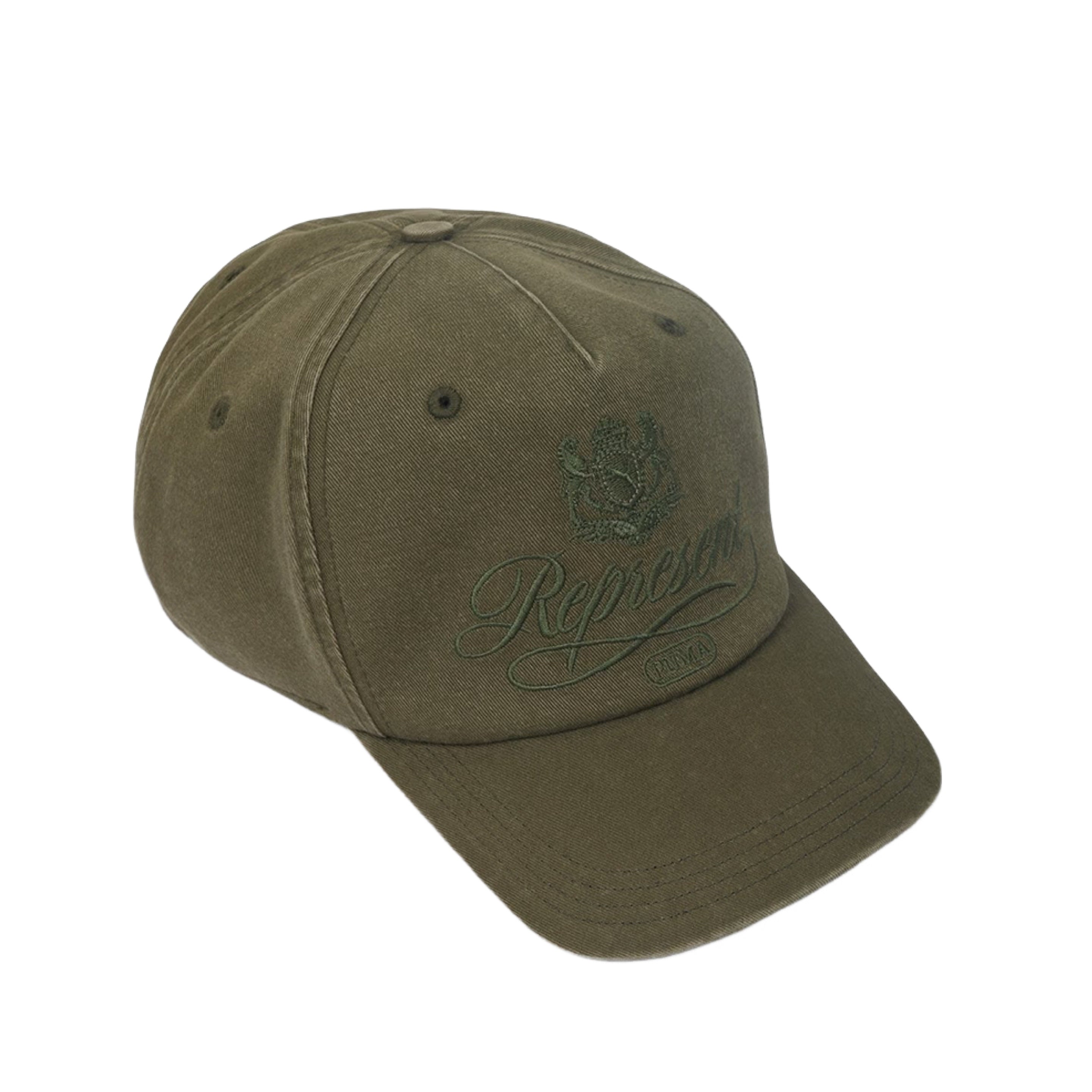 Represent Puma Cap Olive Night Green Baseball Cap Hat