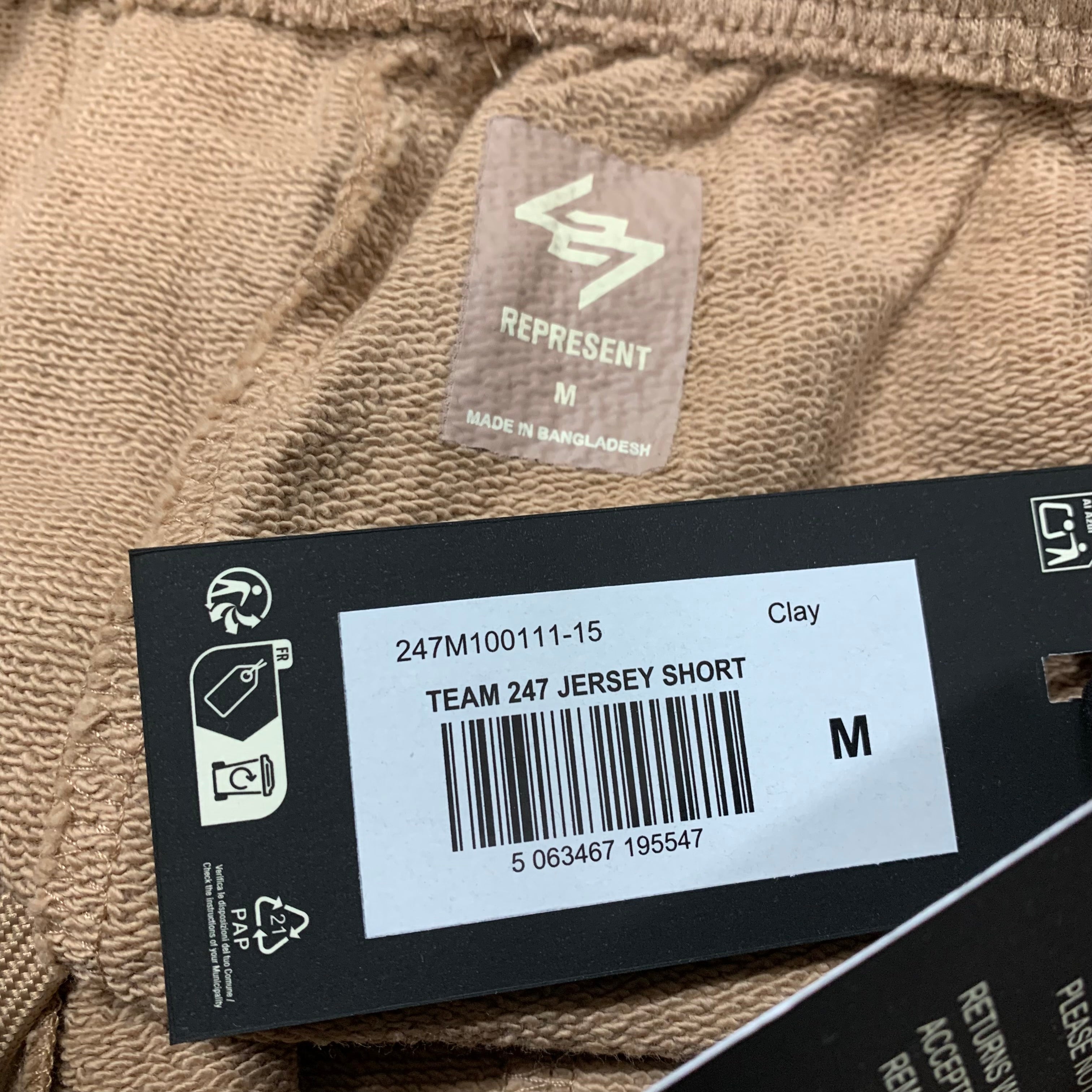 Represent Medium Shorts Team 247 Clay Jersey Shorts