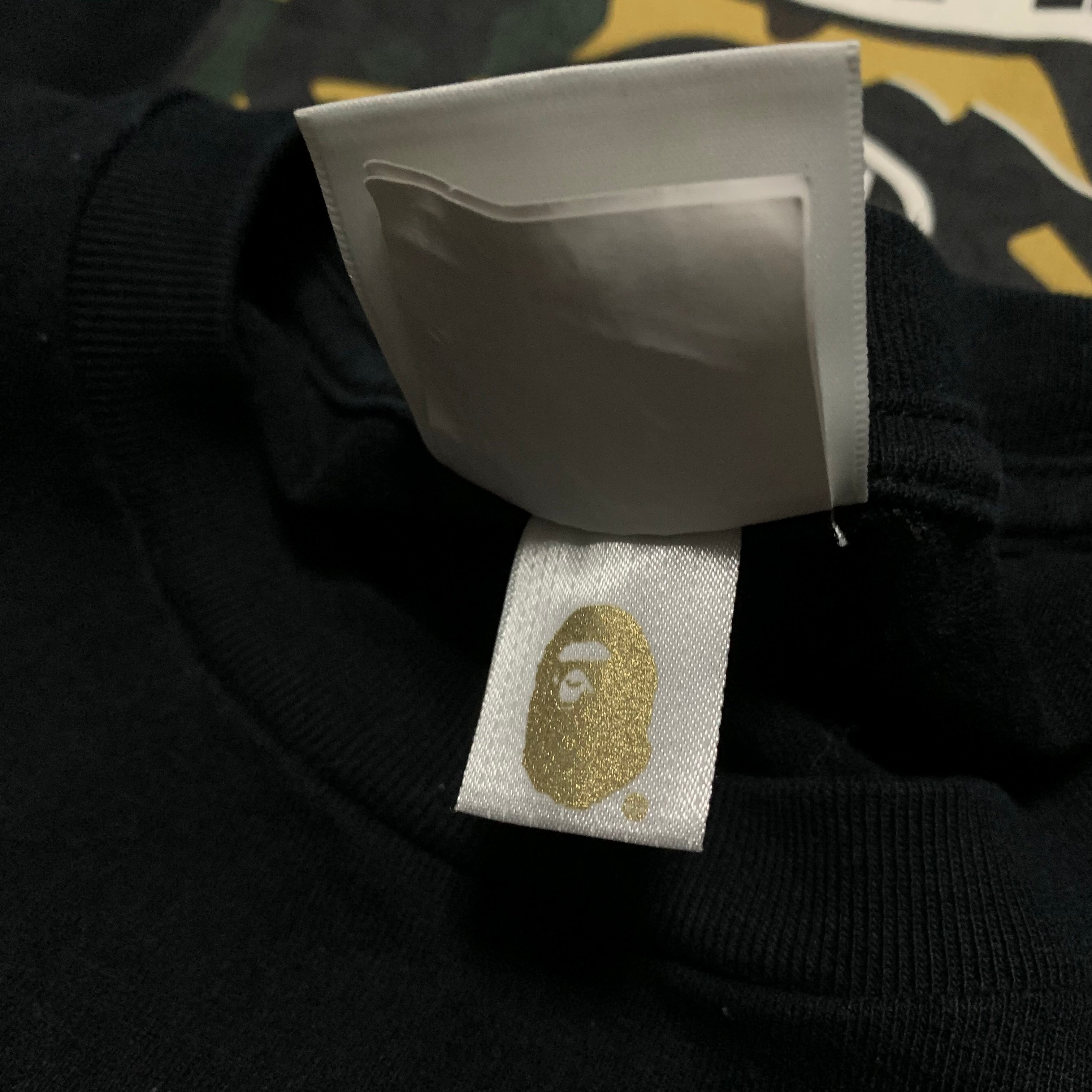 Bape Small Busy Works 1st Camo Back Graphic Black Tee