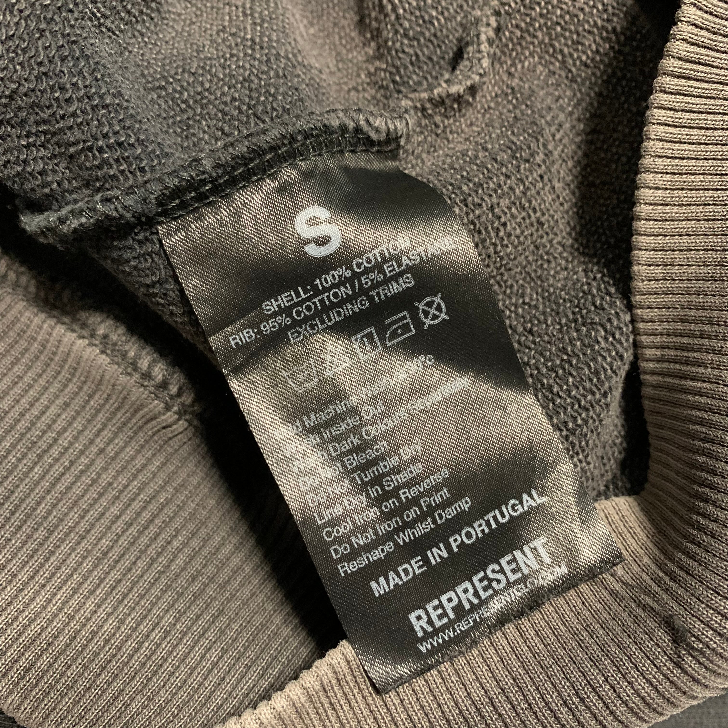 Represent Small Feel The Heat Vintage Black Hoodies