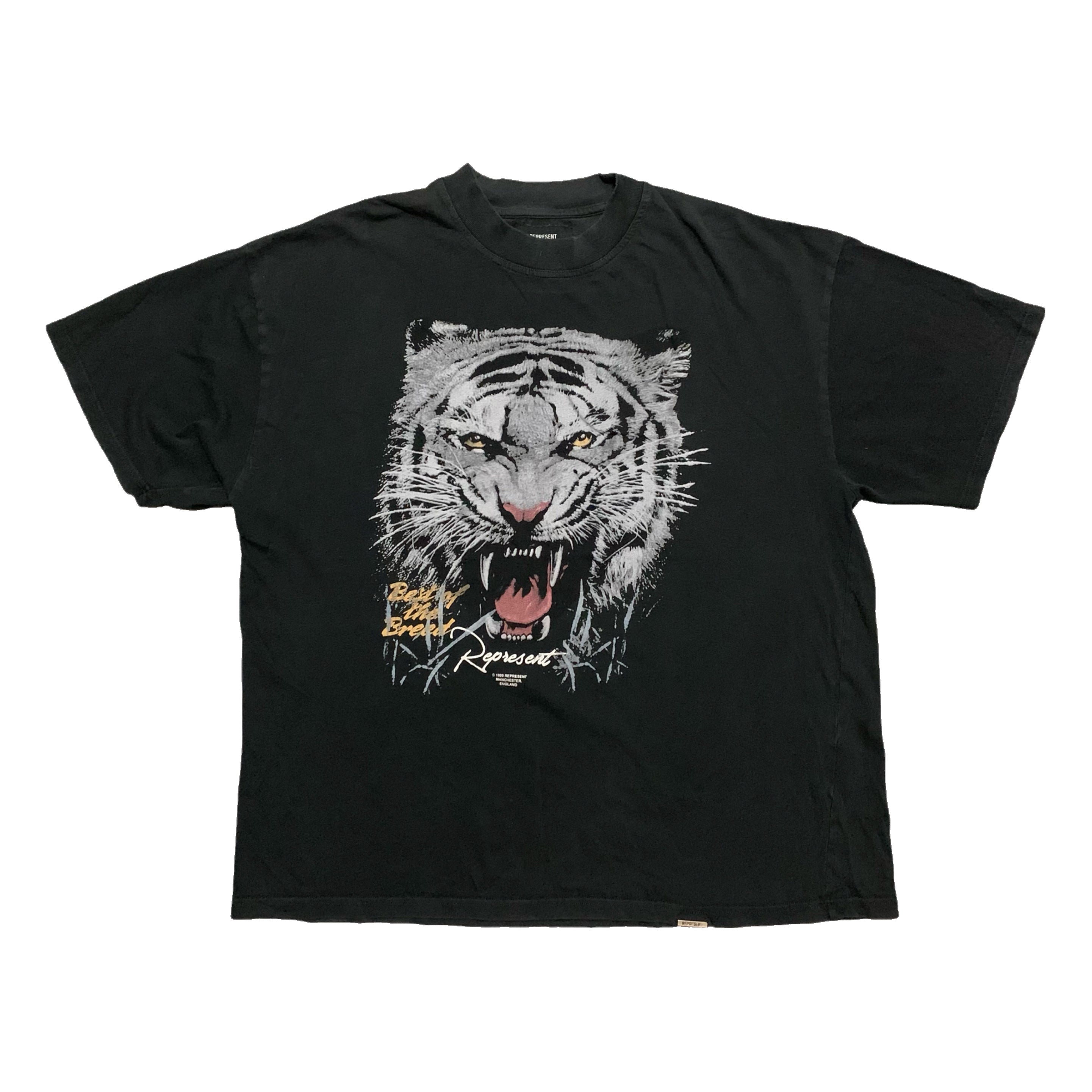 Represent XL Best Of Breed Vintage Black Tee Tiger