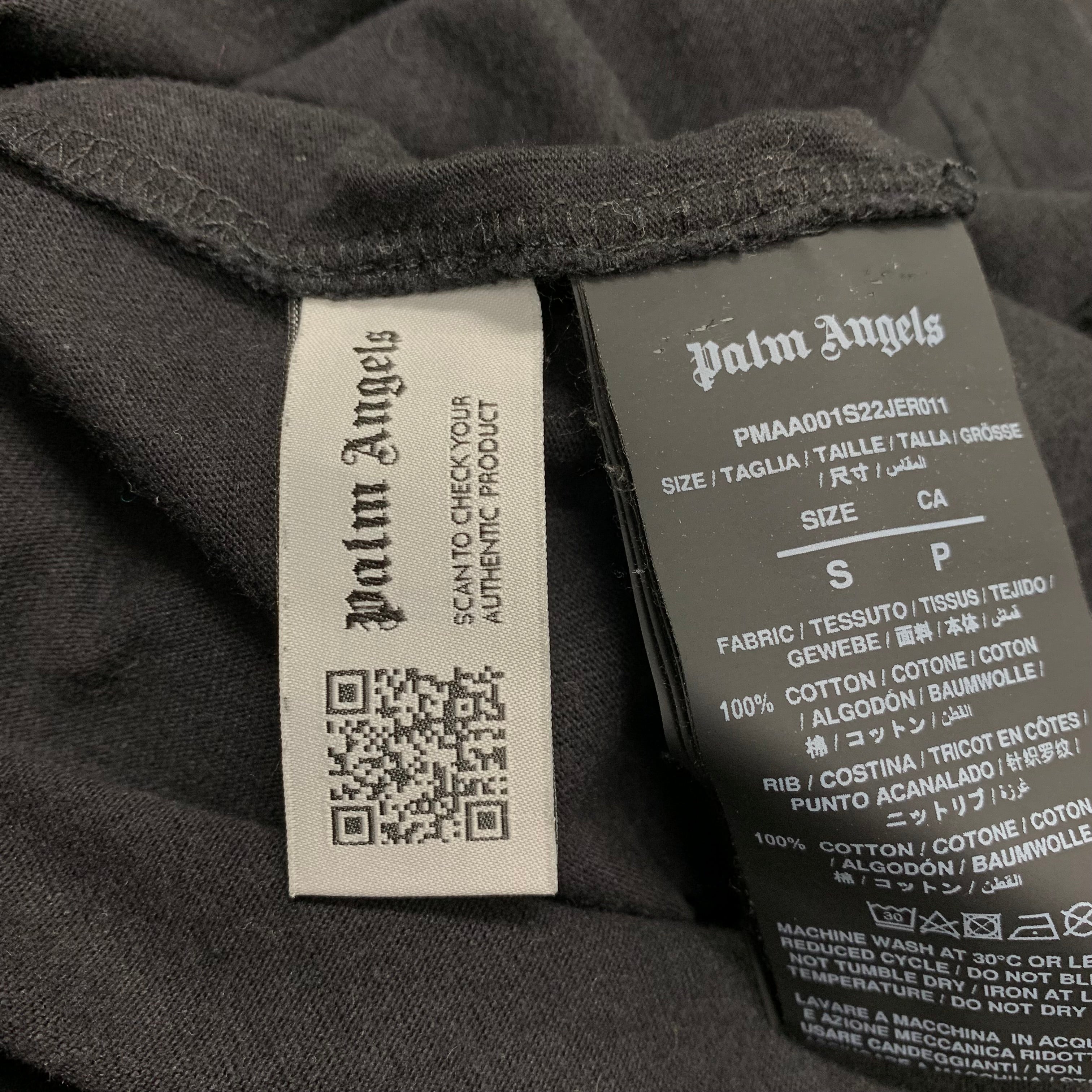 Palm Angels Small Tee Shark Graphic Black T-Shirt
