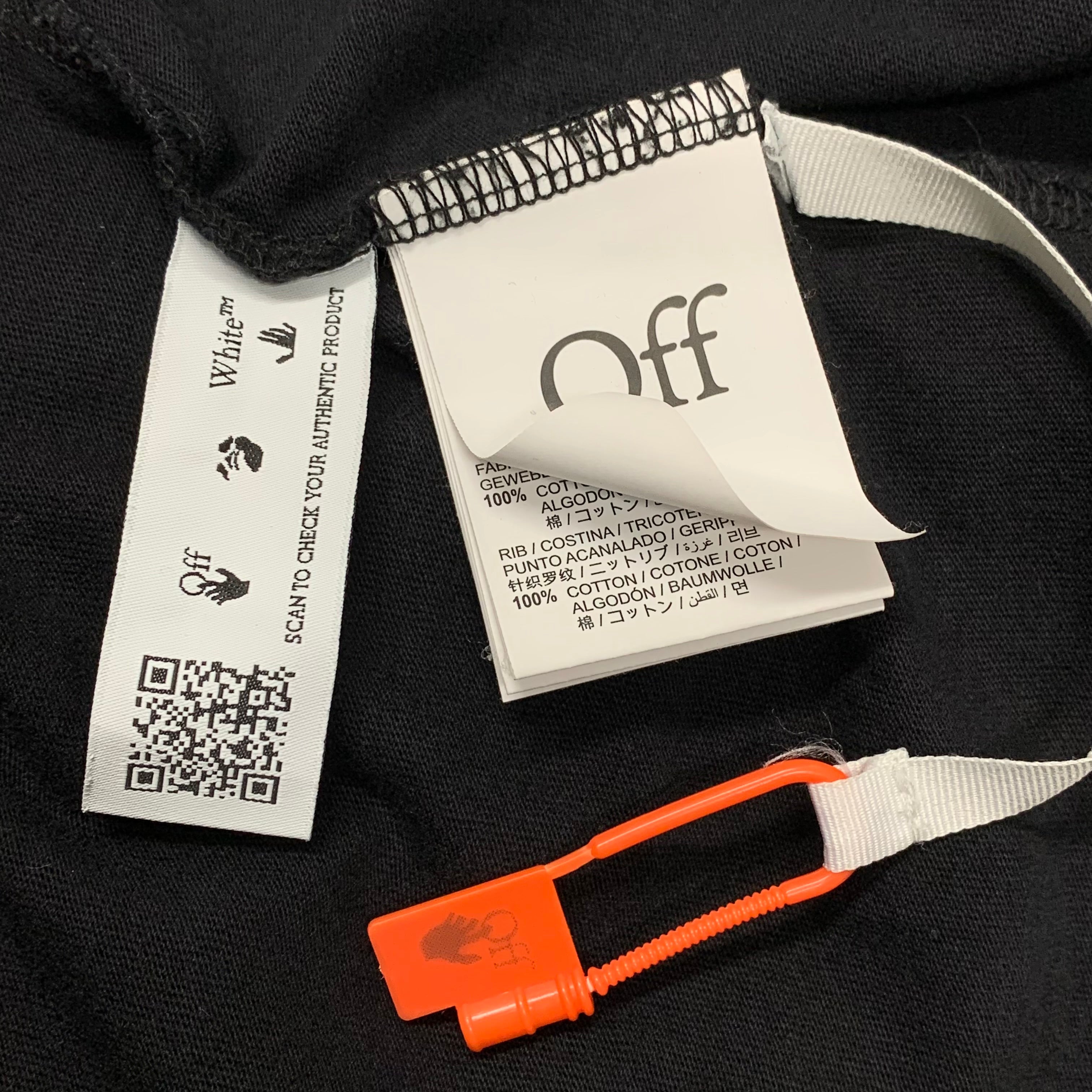 Off White Large Tee Diag Black T-Shirt Virgil Abloh
