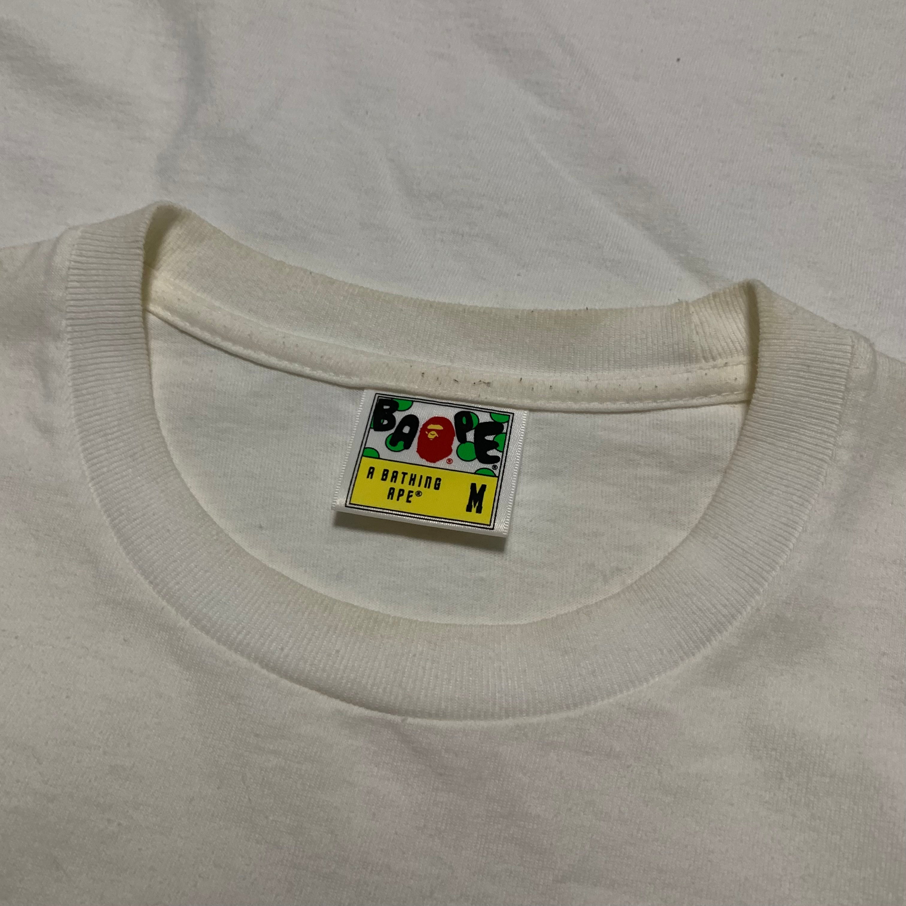 Bape Medium Rainbow Busy Works Glass Beads White Tee