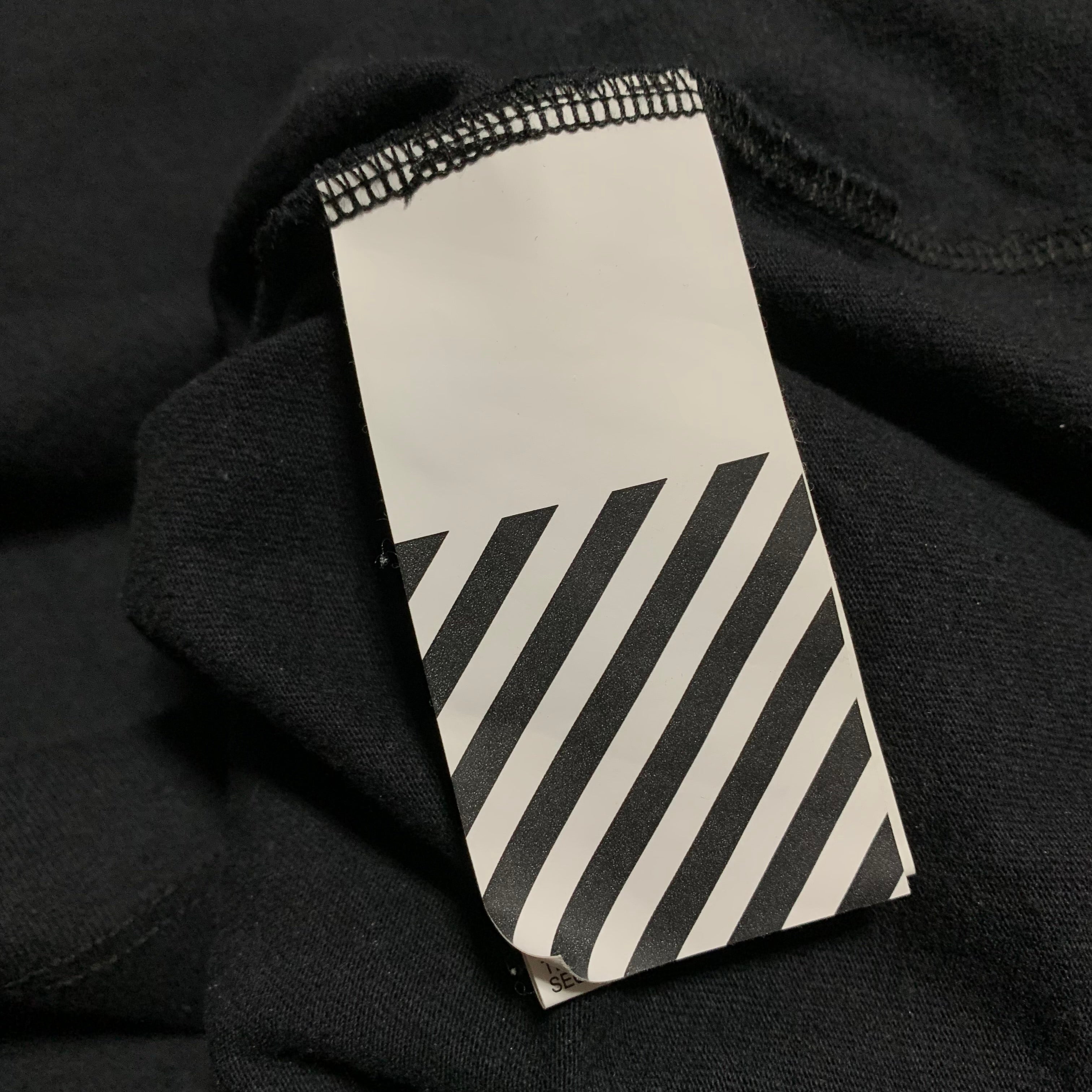 Off White XL Thermo Man Black Tee Virgil Abloh