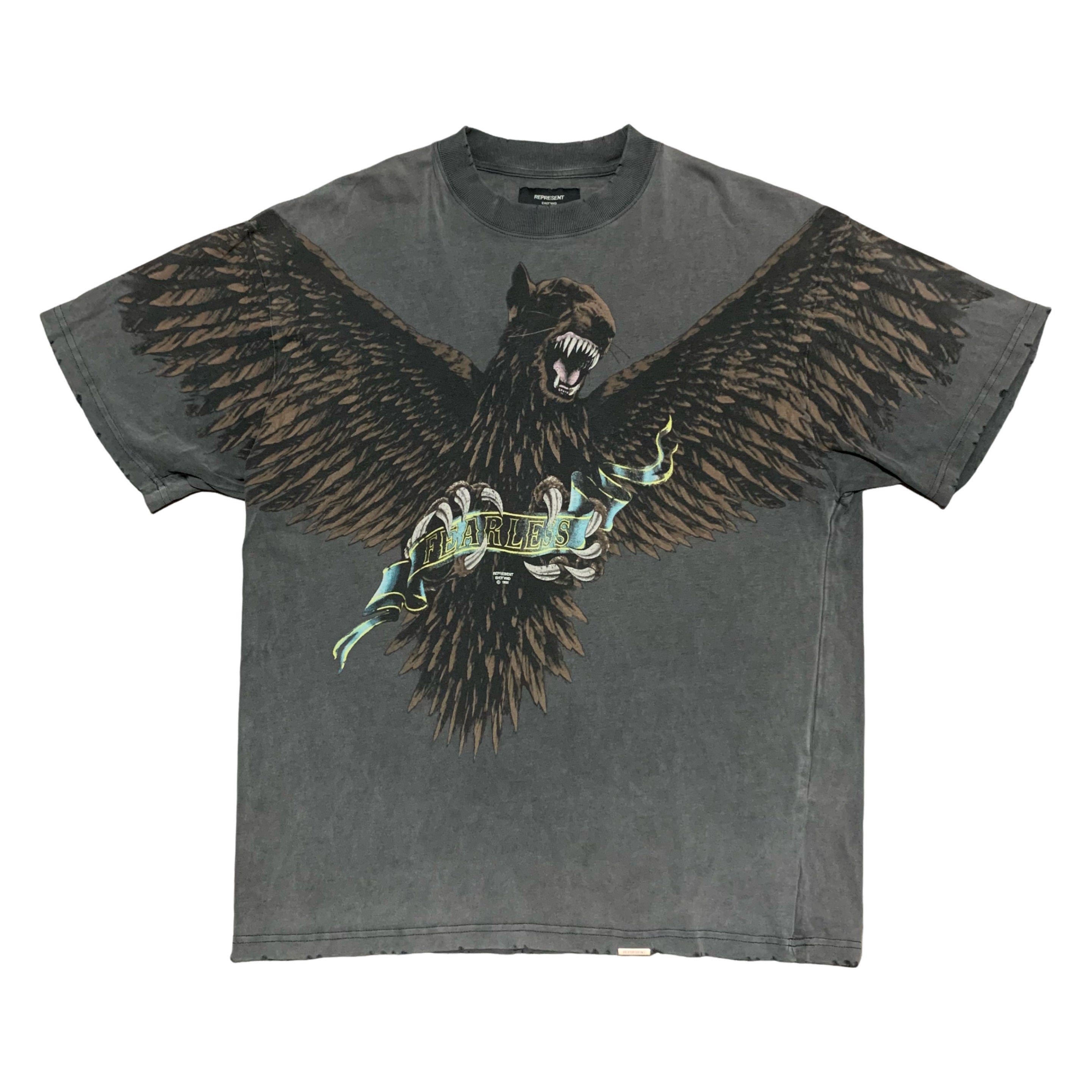 Represent Medium Terrier Eagle Vintage Grey Tee