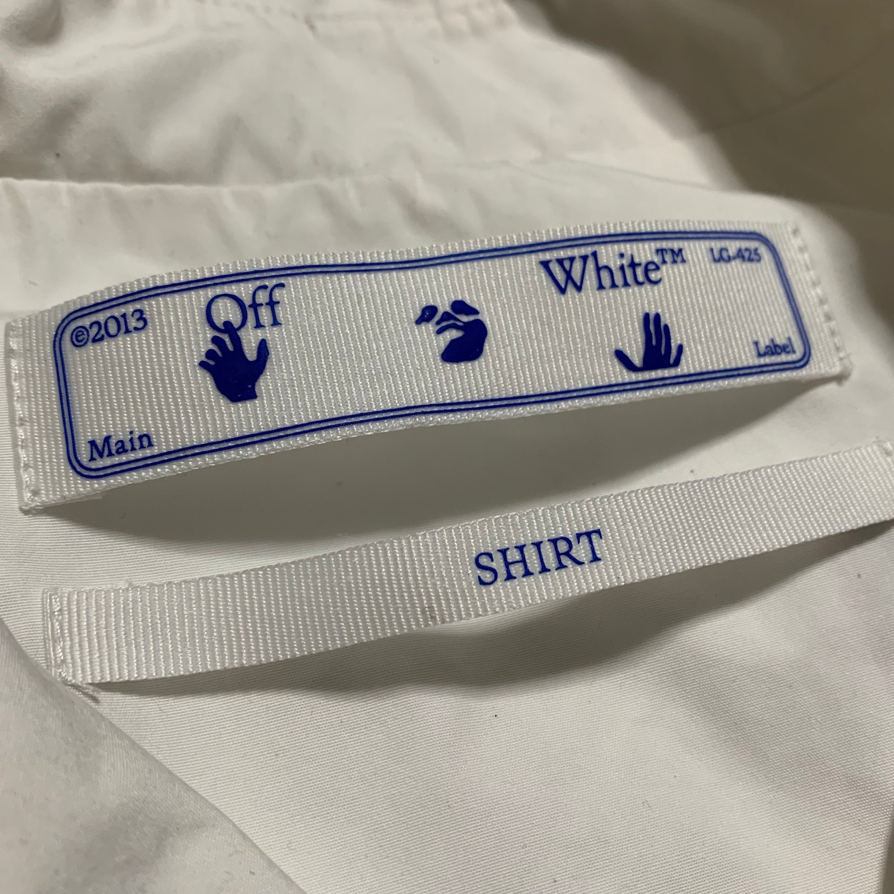 Off White Large Caravaggio Arrows Shirt White Button Short Sleeve Virgil Abloh