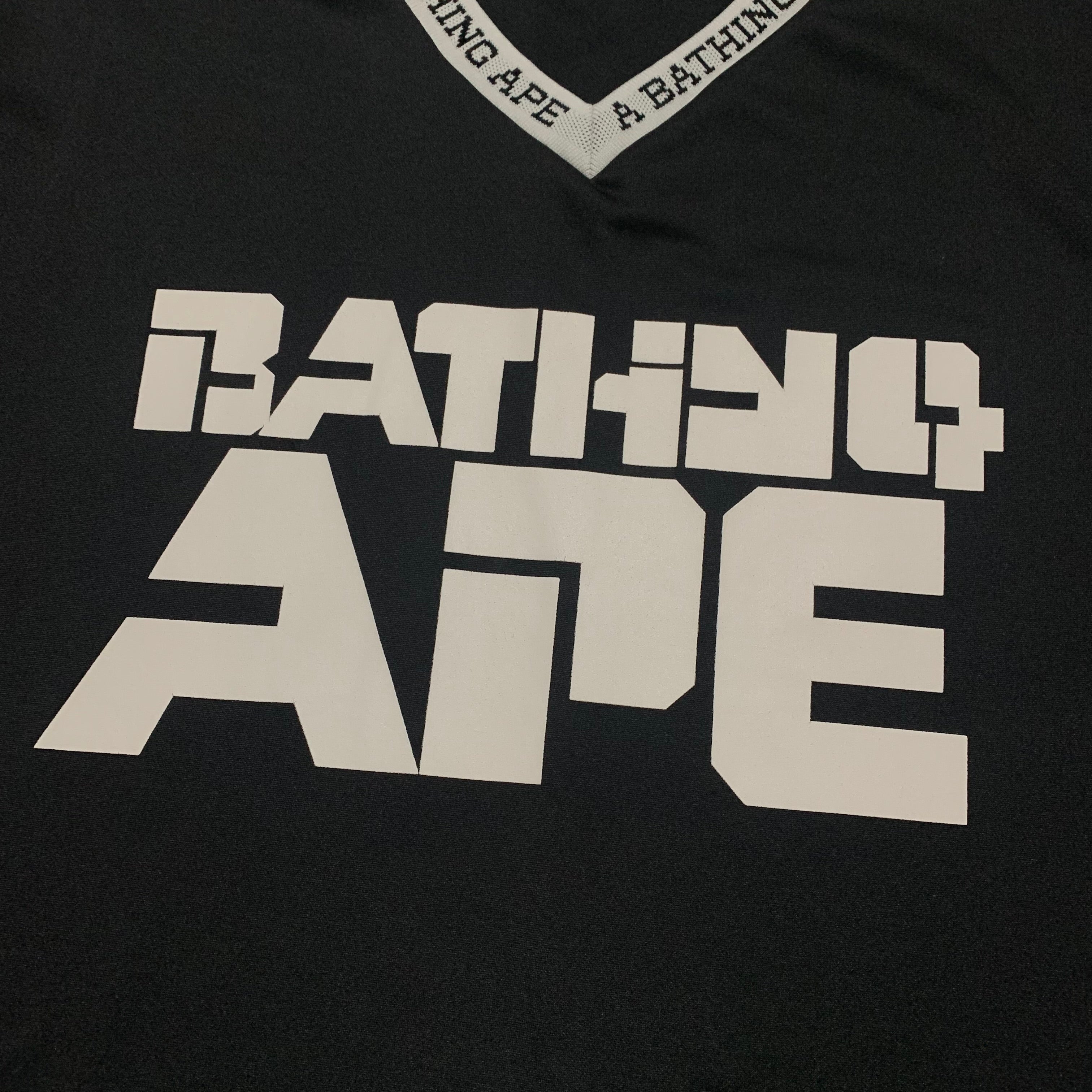 Bape Medium Bathing Ape Black Jersey Top