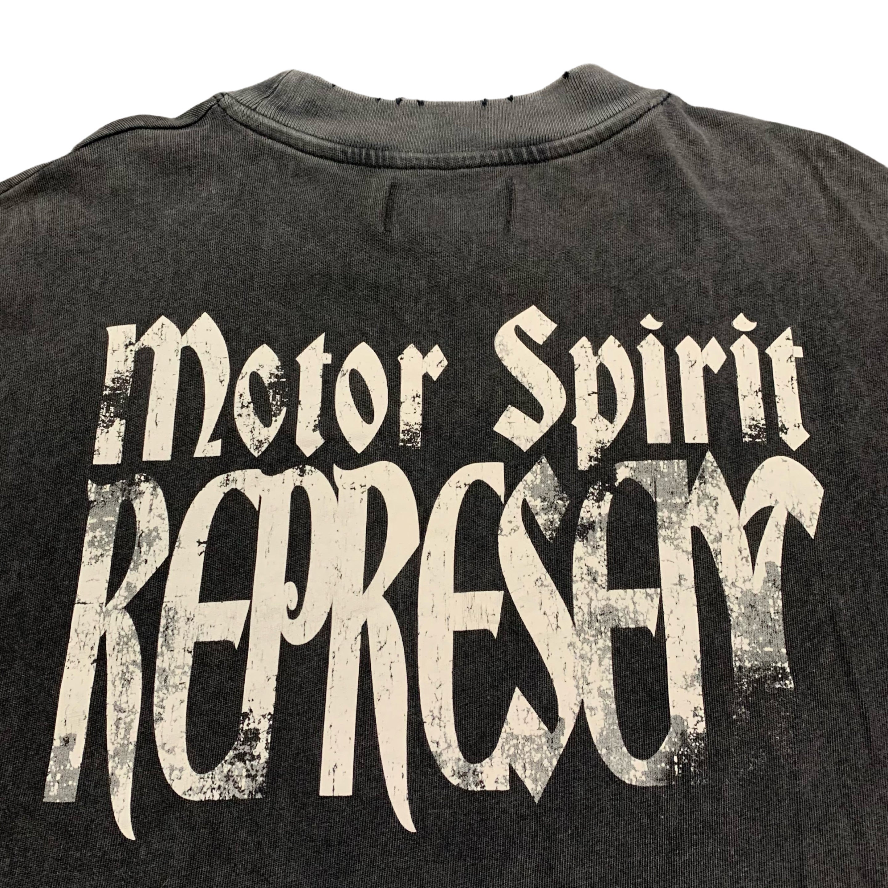 Represent Medium Ride Thru Hell Vintage Grey Tee 'Motor Spirit'