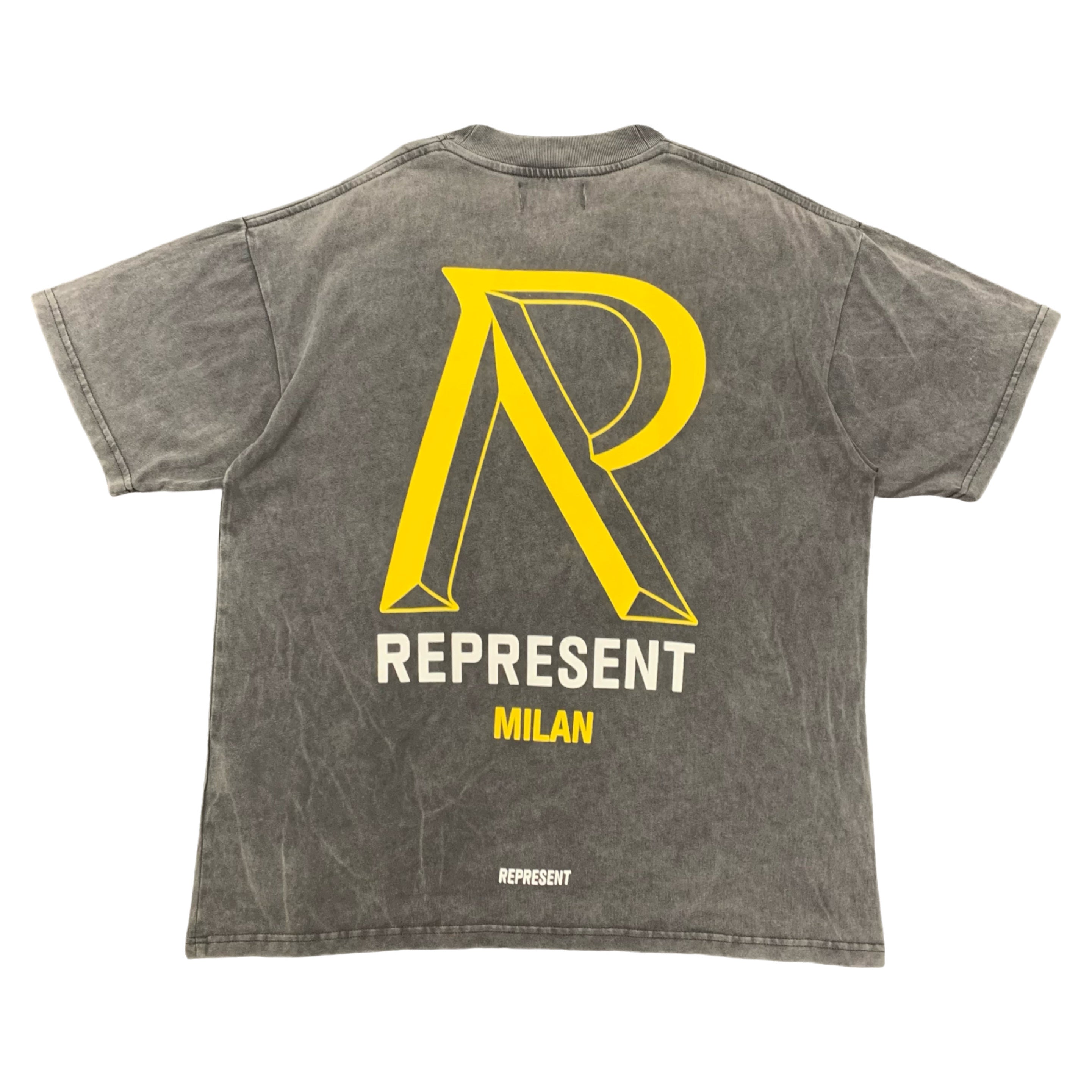 Represent Small Tee Milan Initial Vintage Grey T-Shirt