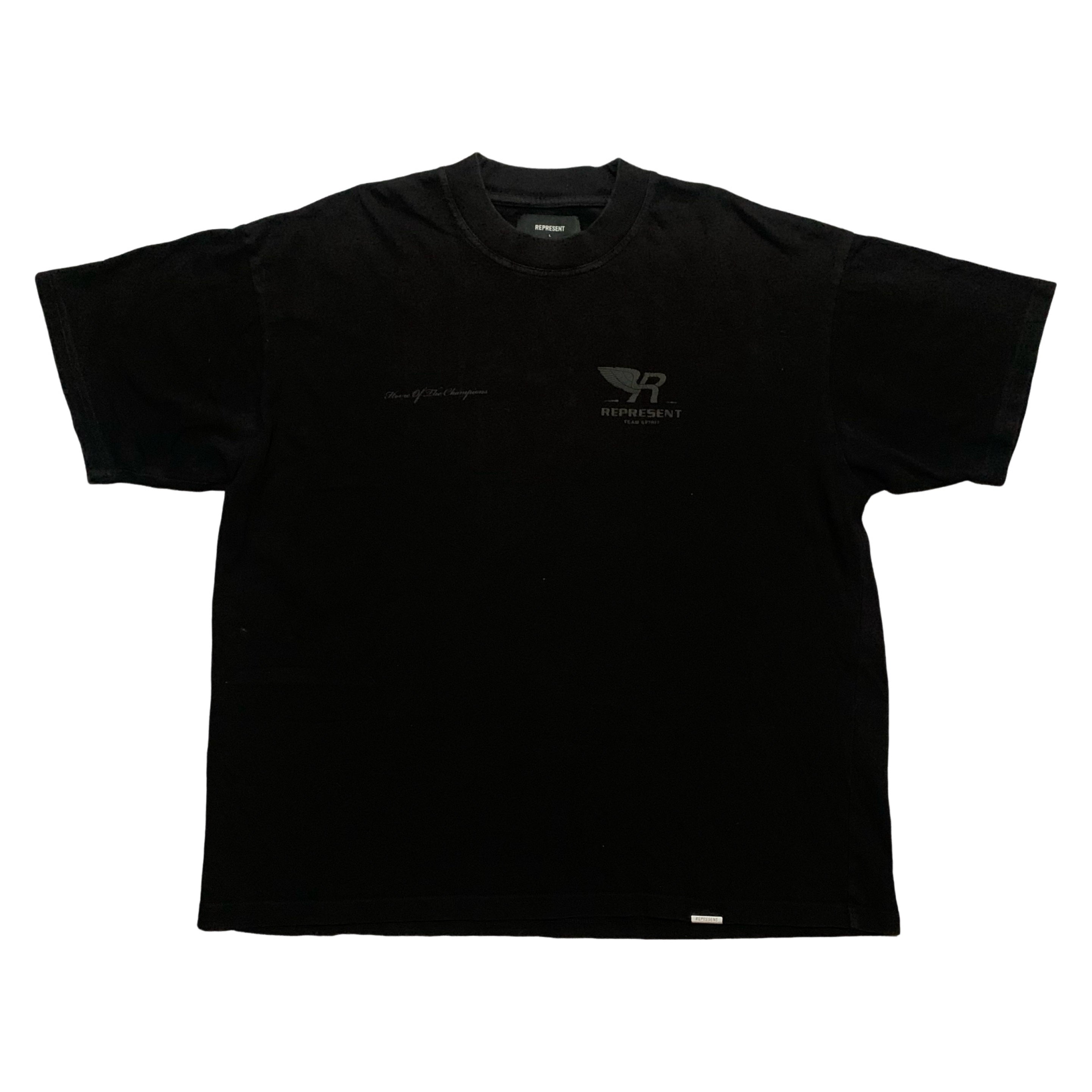 Represent Large Team Spirit Jet Black Tee