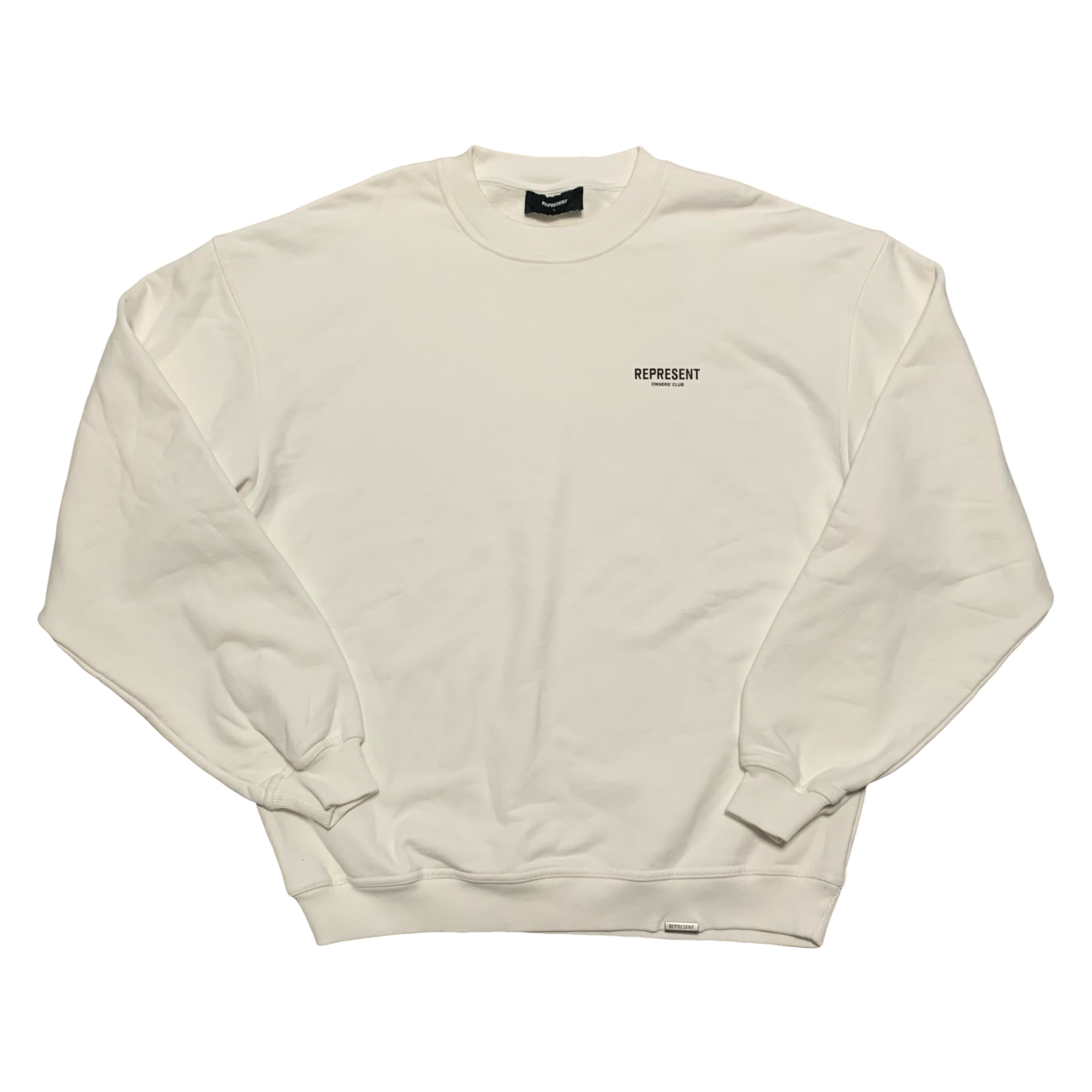 Represent Large Owners Club Flat White Sweater Sweatshirt Crewneck