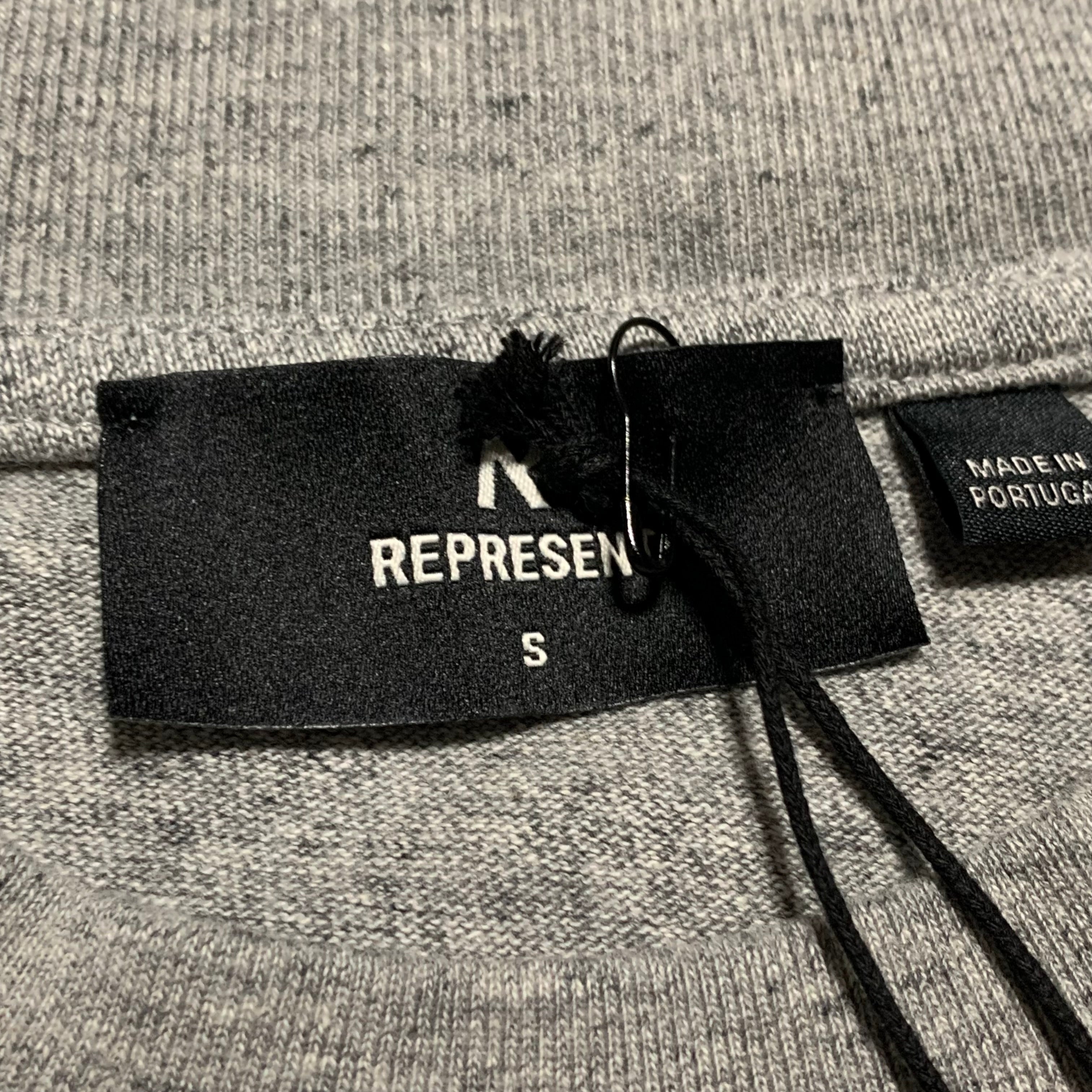 Represent Small England Applique Grey Marl Tee