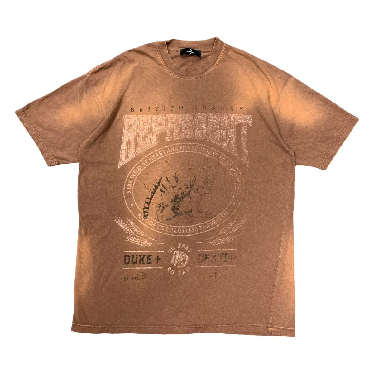 Represent XS Duke & Dexter Tee Mountain Lion Rust T-Shirt