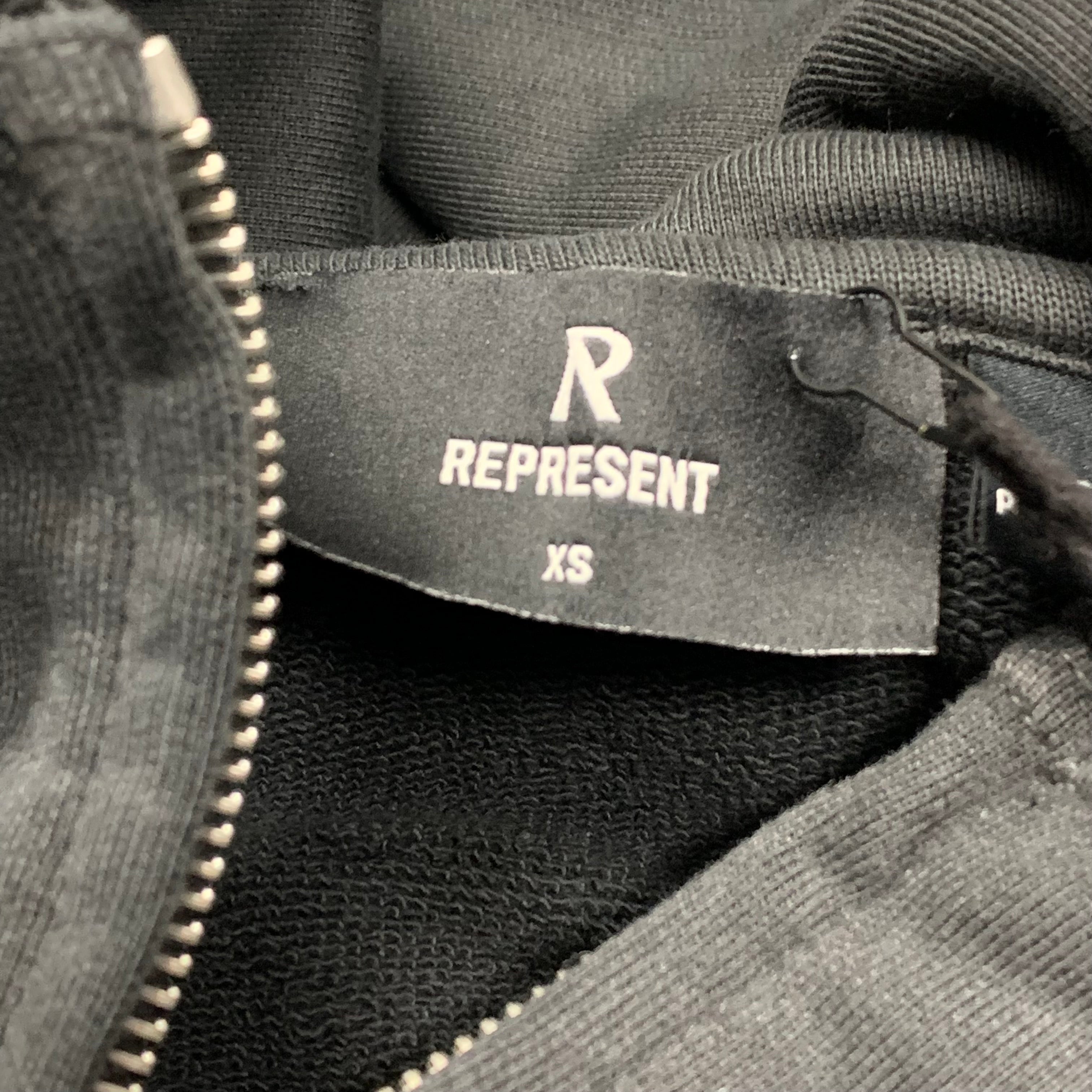 Represent XS Hoodie Metallica Stained Black Zip Hoodie 40th Anniversary