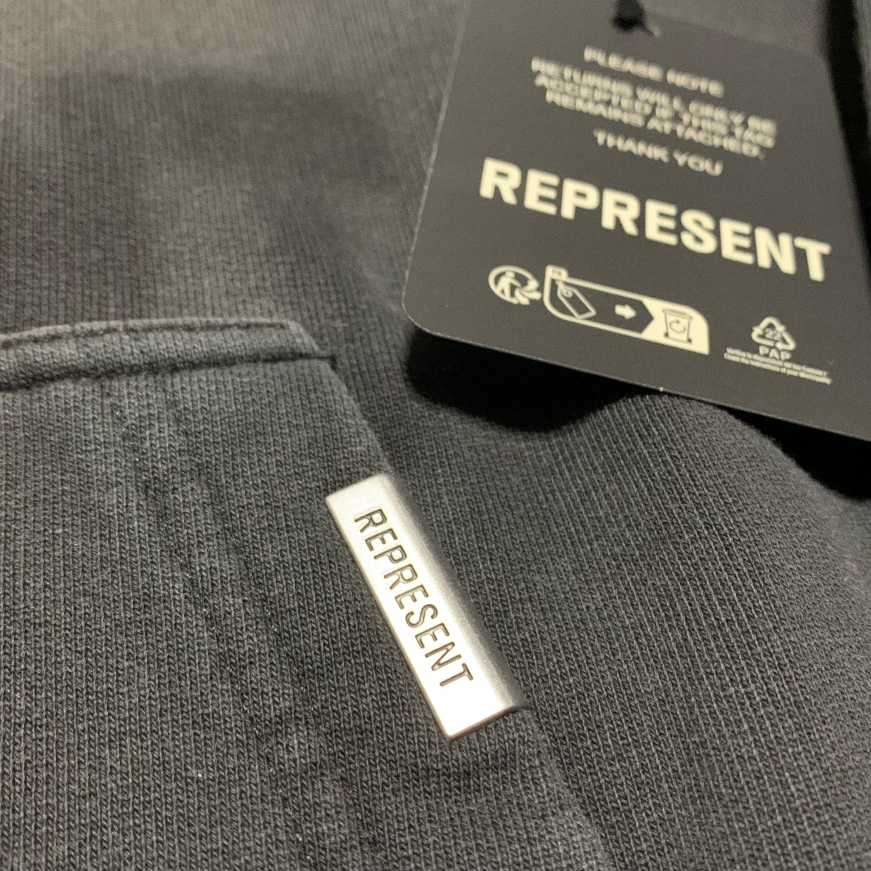 Represent Small Property Of End Stained Black Hoodie (RRP £180)