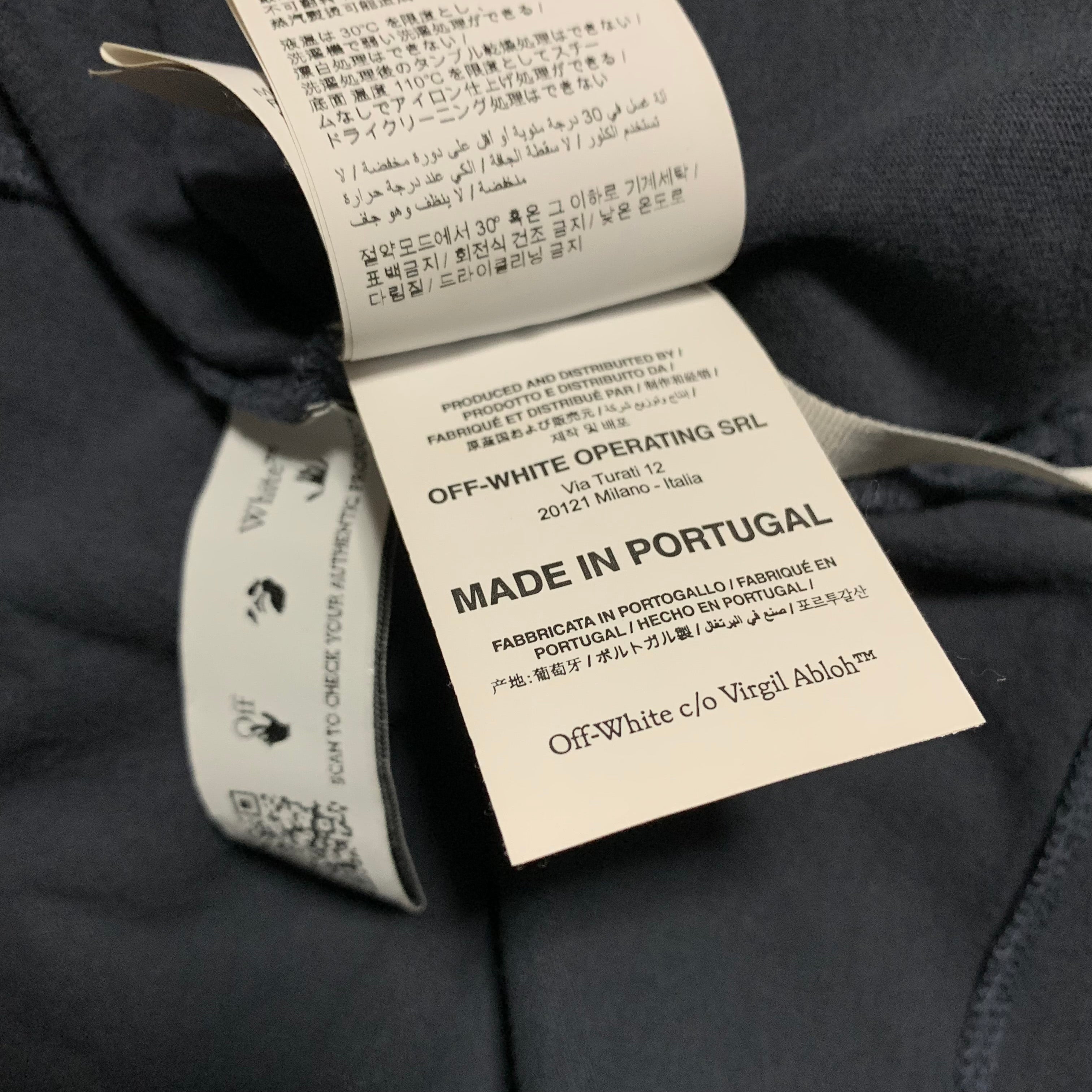 Off White Medium Lighting Arrows Blue Tee Virgil Abloh