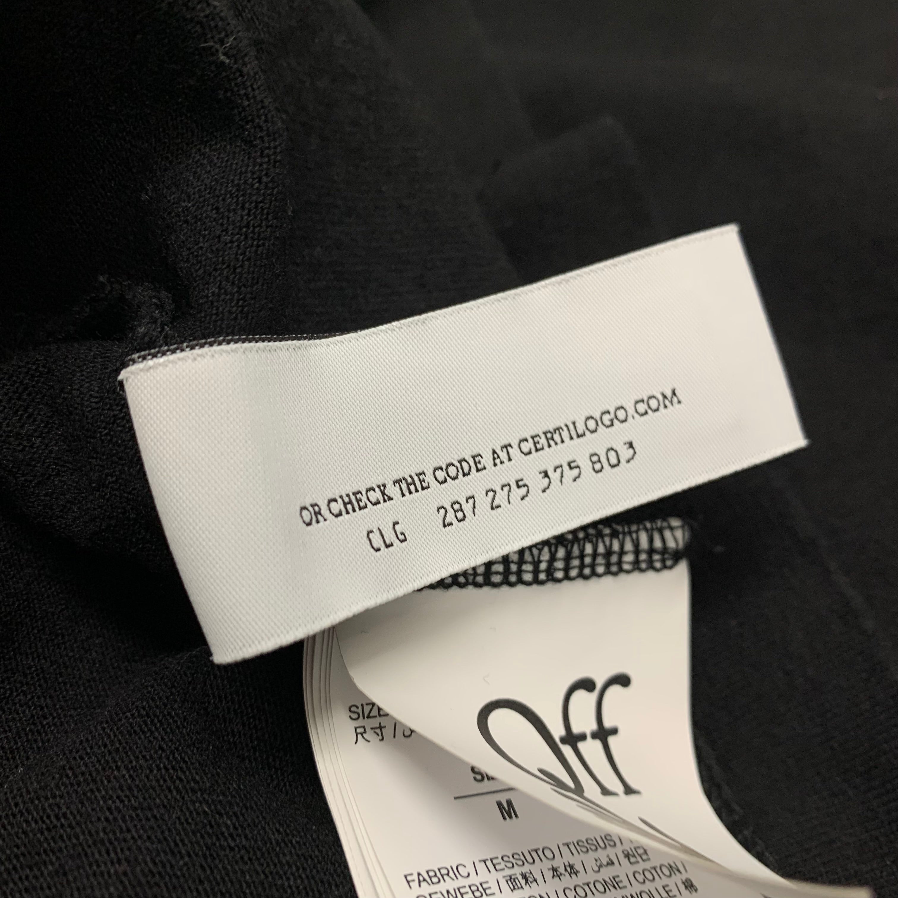 Off White Medium Tee Caravaggio Graphic Black T-Shirt