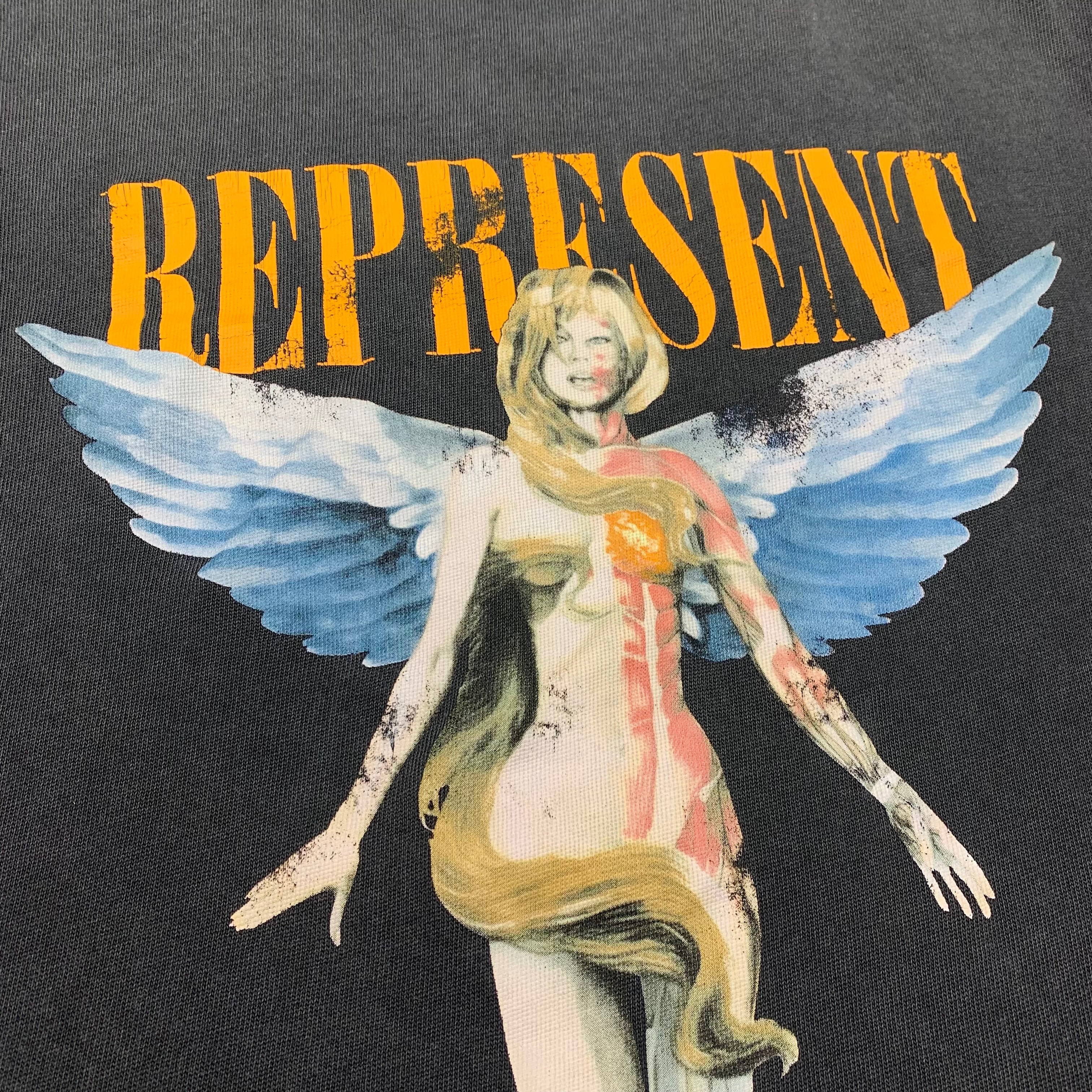 Represent Medium Tee Reborn Horizons Vintage Grey T-Shirt