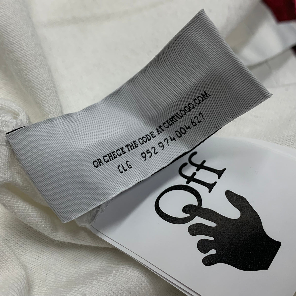 Off White Medium Tee Acrylic Arrows White T-Shirt Virgil Abloh