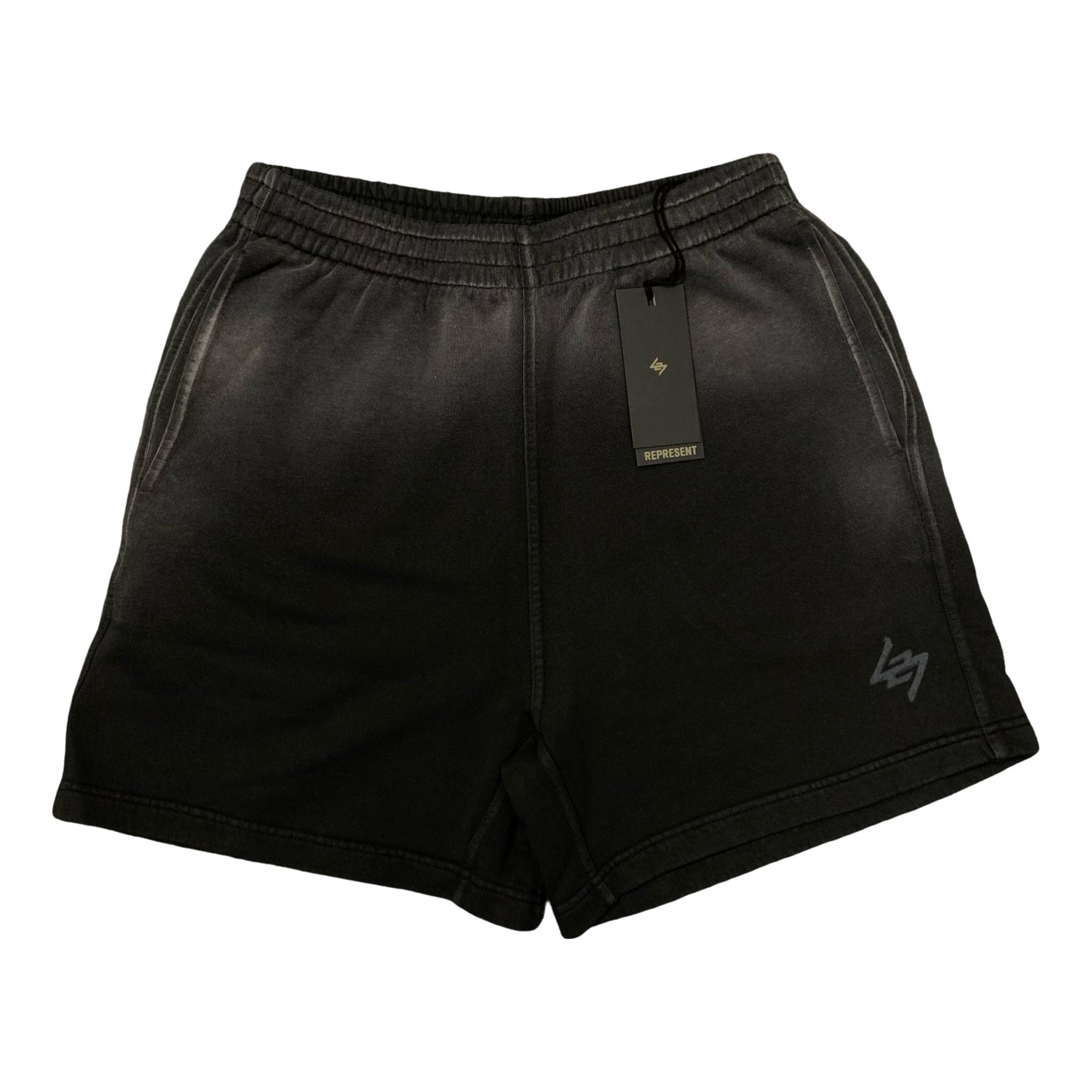 Represent Medium Shorts 247 Motion Aged Black Shorts Bottoms