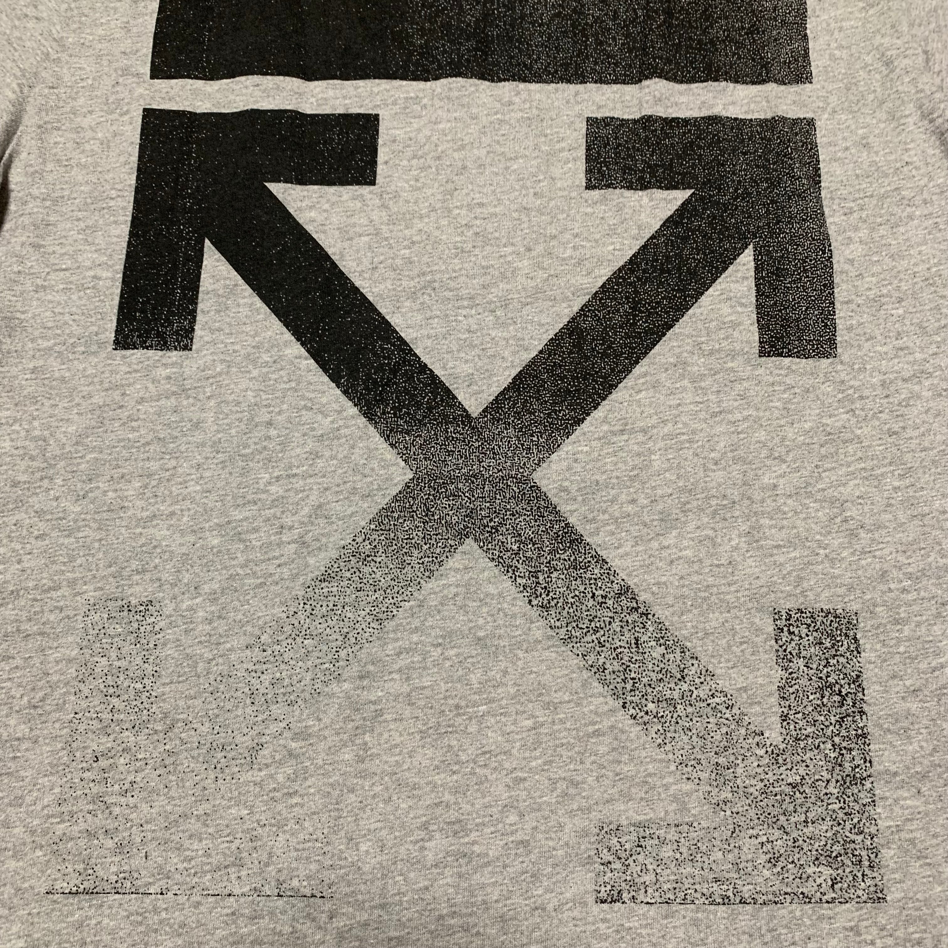 Off White Medium Degrade Arrows Grey Tee Virgil Abloh