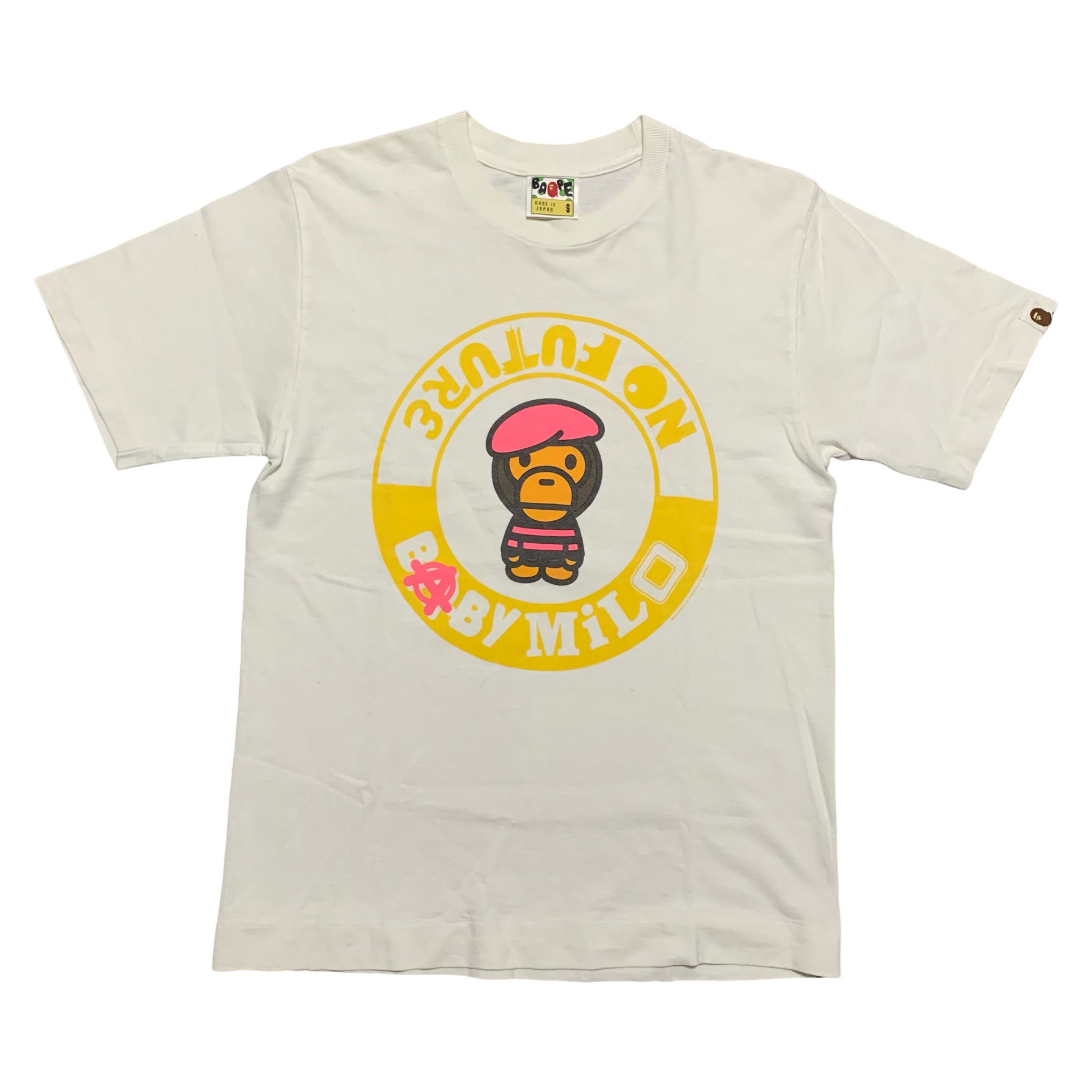 Bape Small Baby Milo White Tee A Bathing Ape 'No Future'