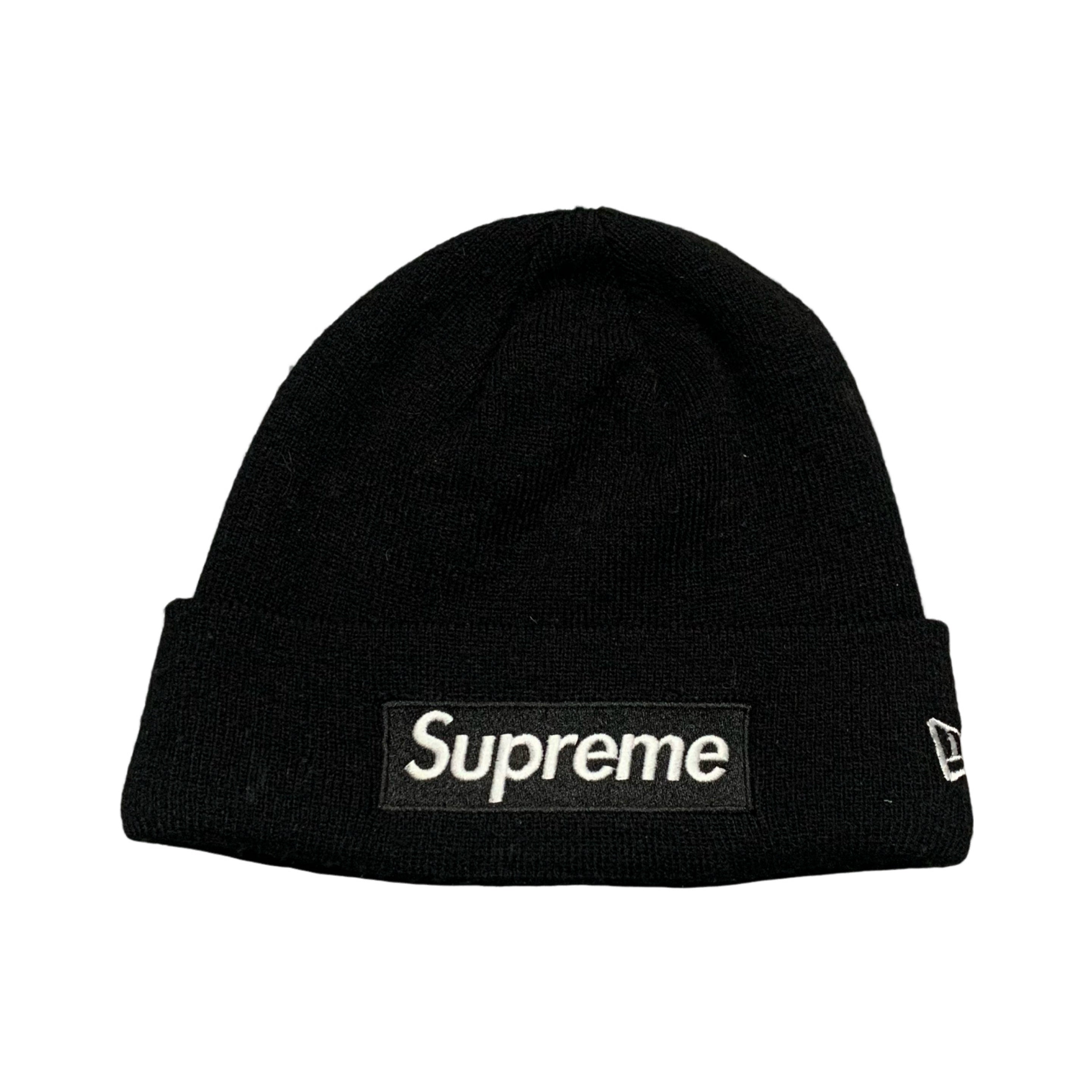 Supreme Beanie Box Logo New Era Black Beanie Hat