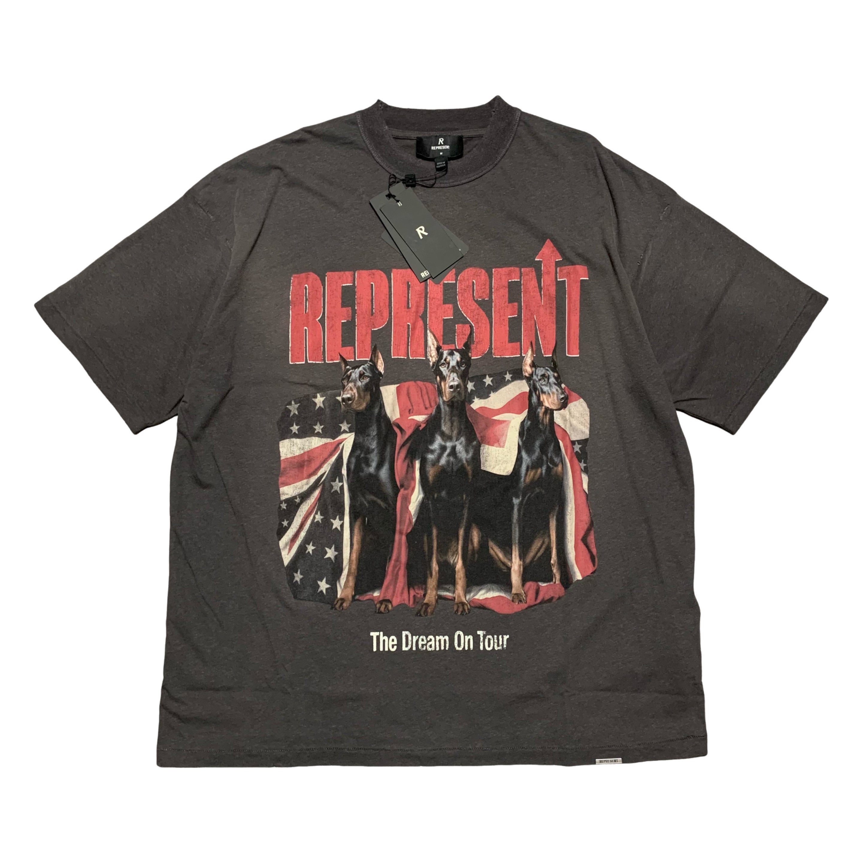 Represent Medium Dream On Tour Sun Fade Grey Tee