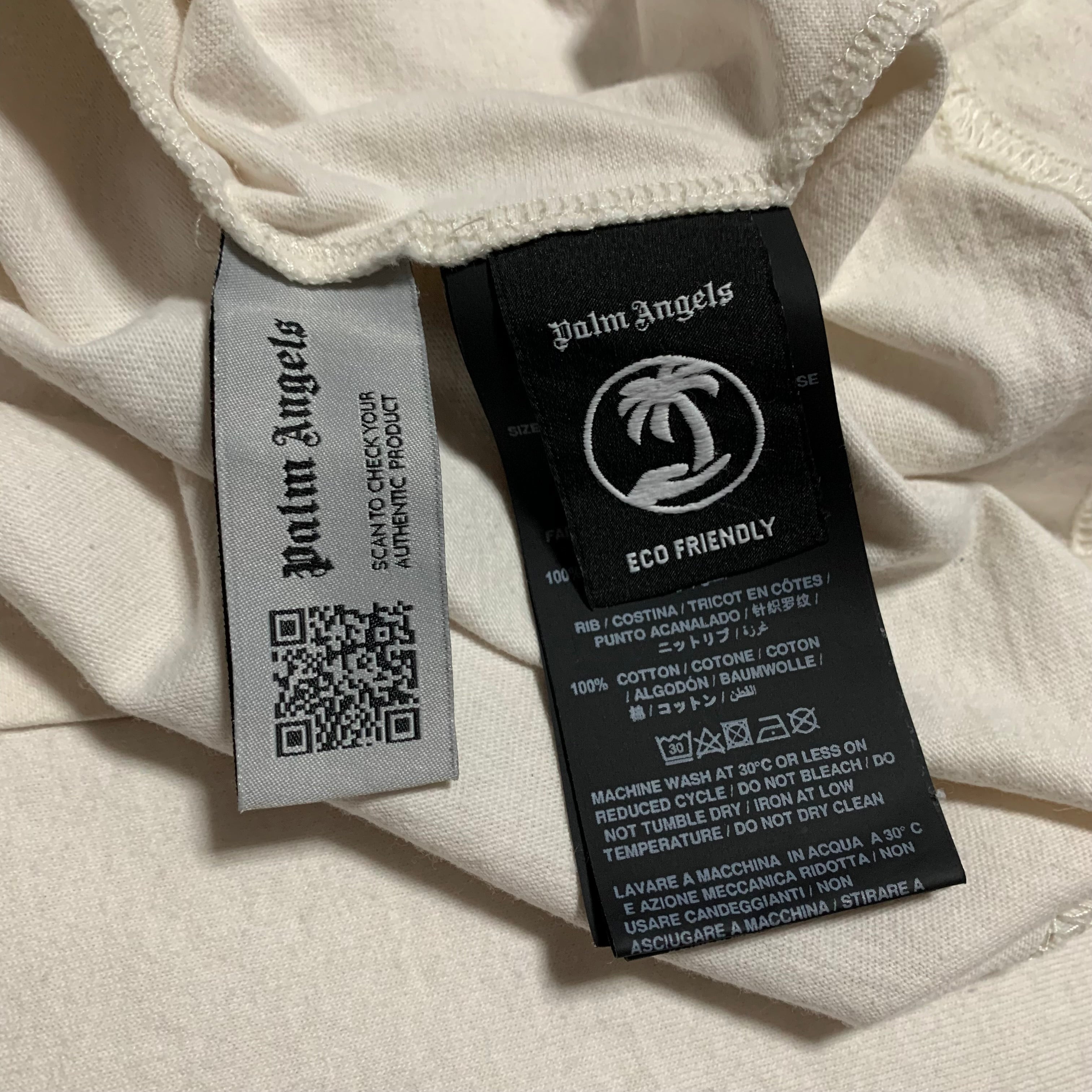 Palm Angels Large Classic Bear Cream White Tee