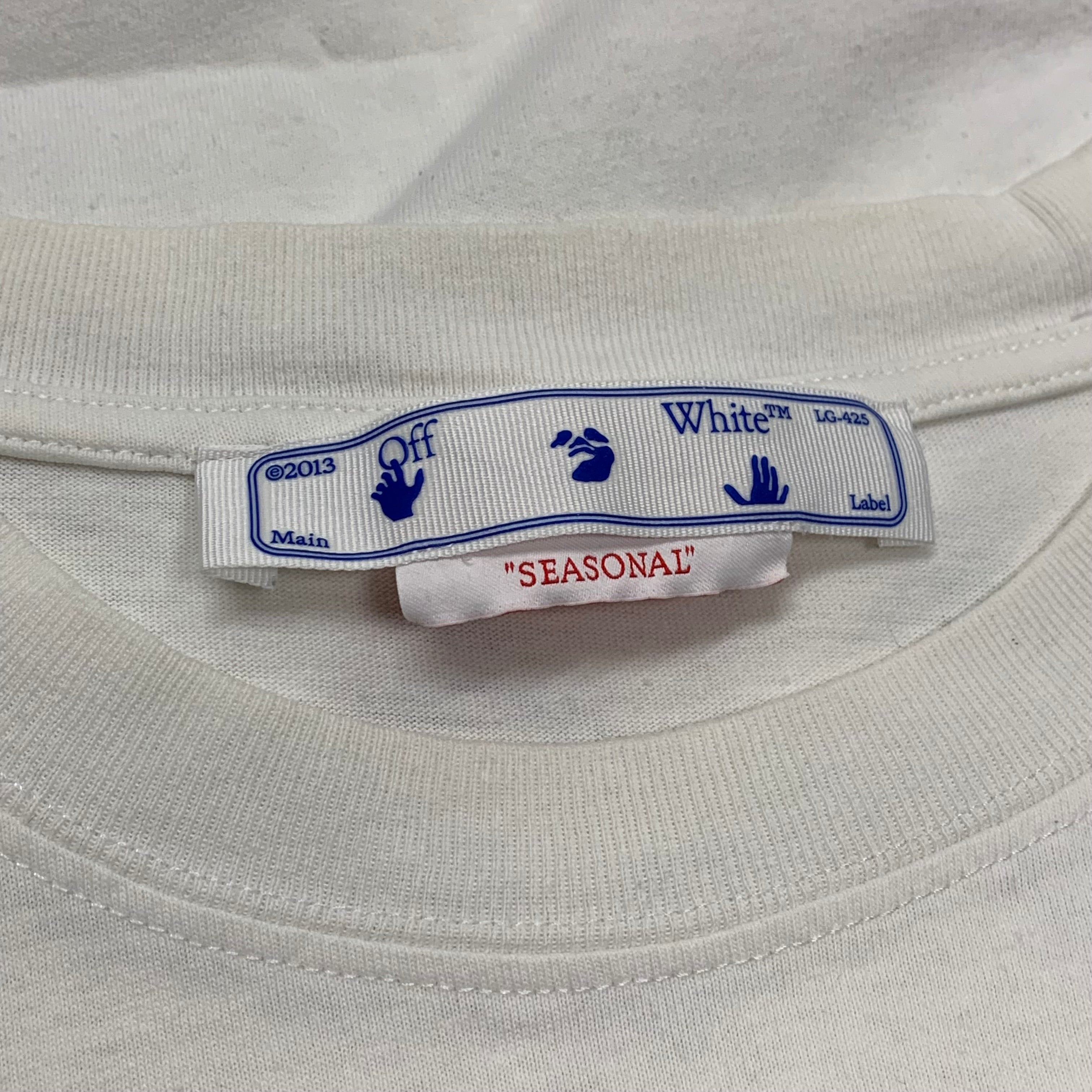 Off White Small Tee Liquid Arrows White T-Shirt Virgil Abloh