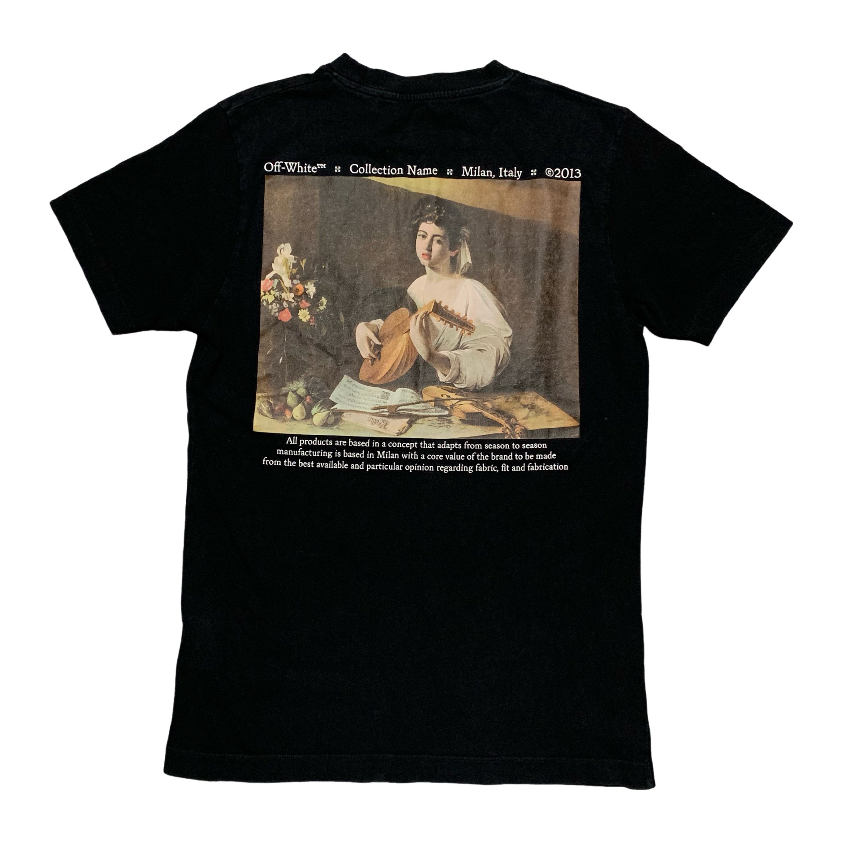 Off White Small Caravaggio Angel Black Tee Virgil Abloh