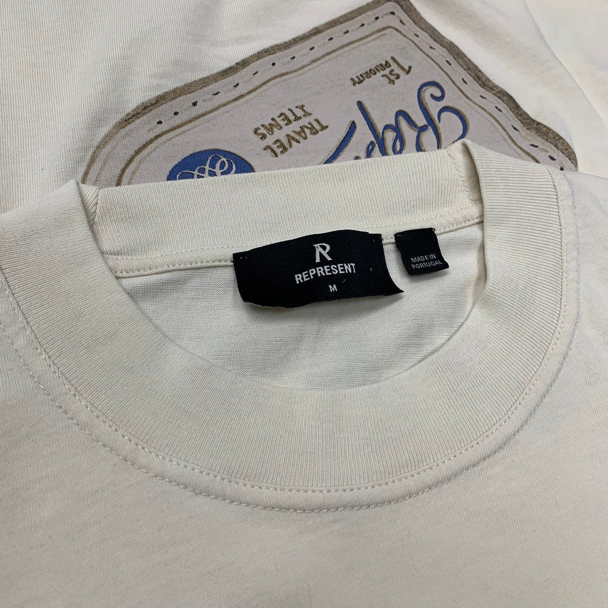 Represent Medium Tee Luggage Tag Antique White T-Shirt